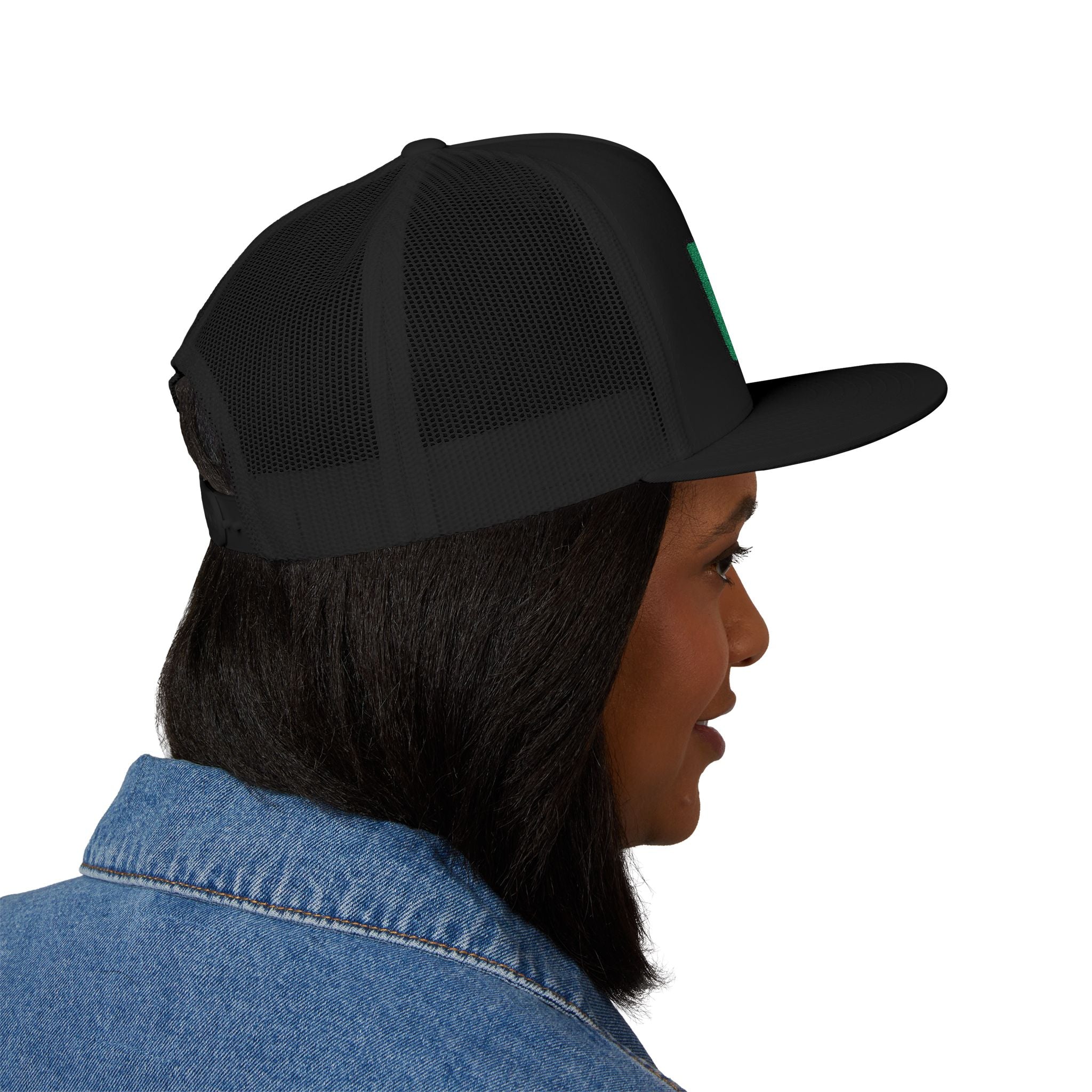 Arlington Tower Ladder 4 Black border - 5 Panel Trucker Cap (Embroidery)