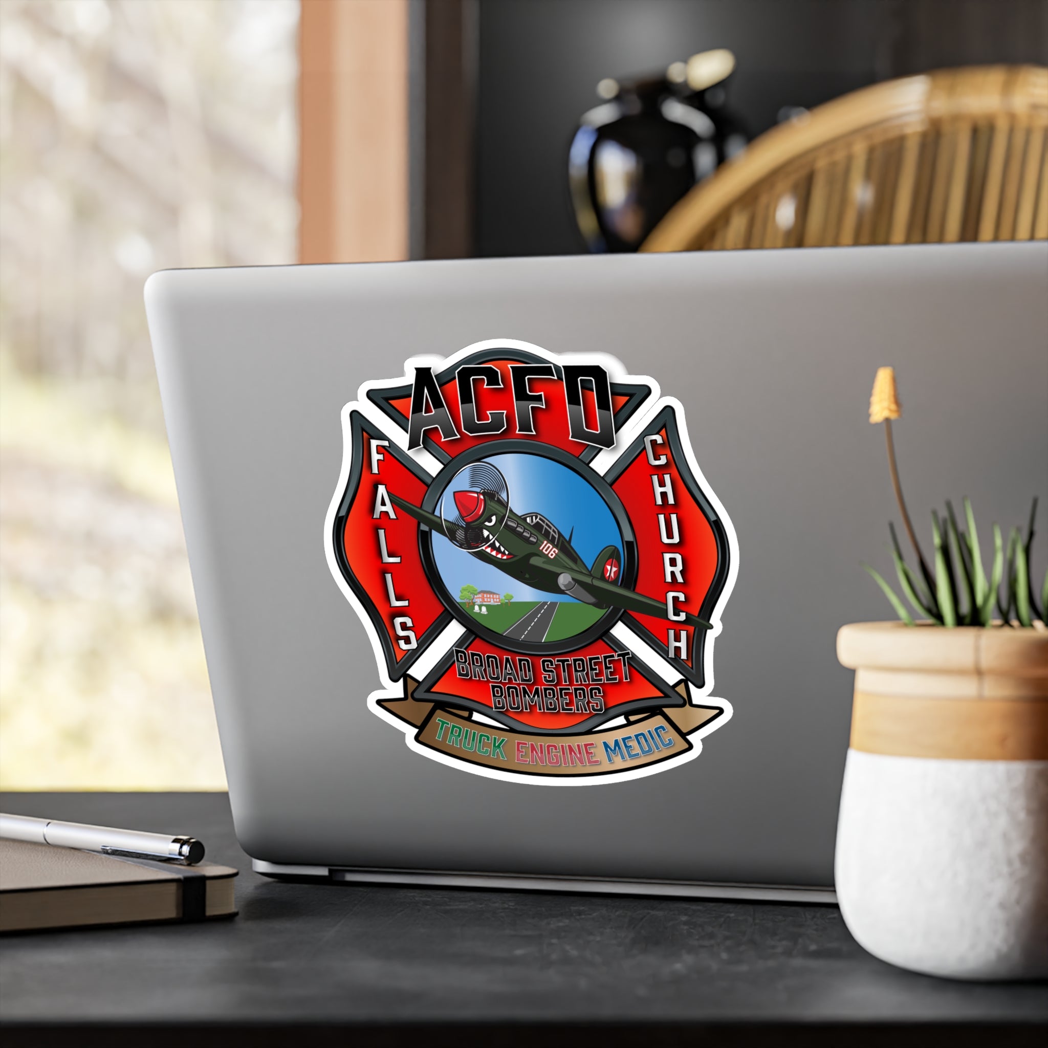 Kiss-Cut Vinyl Decals - Arlington Station 6 Broad Street Bombers