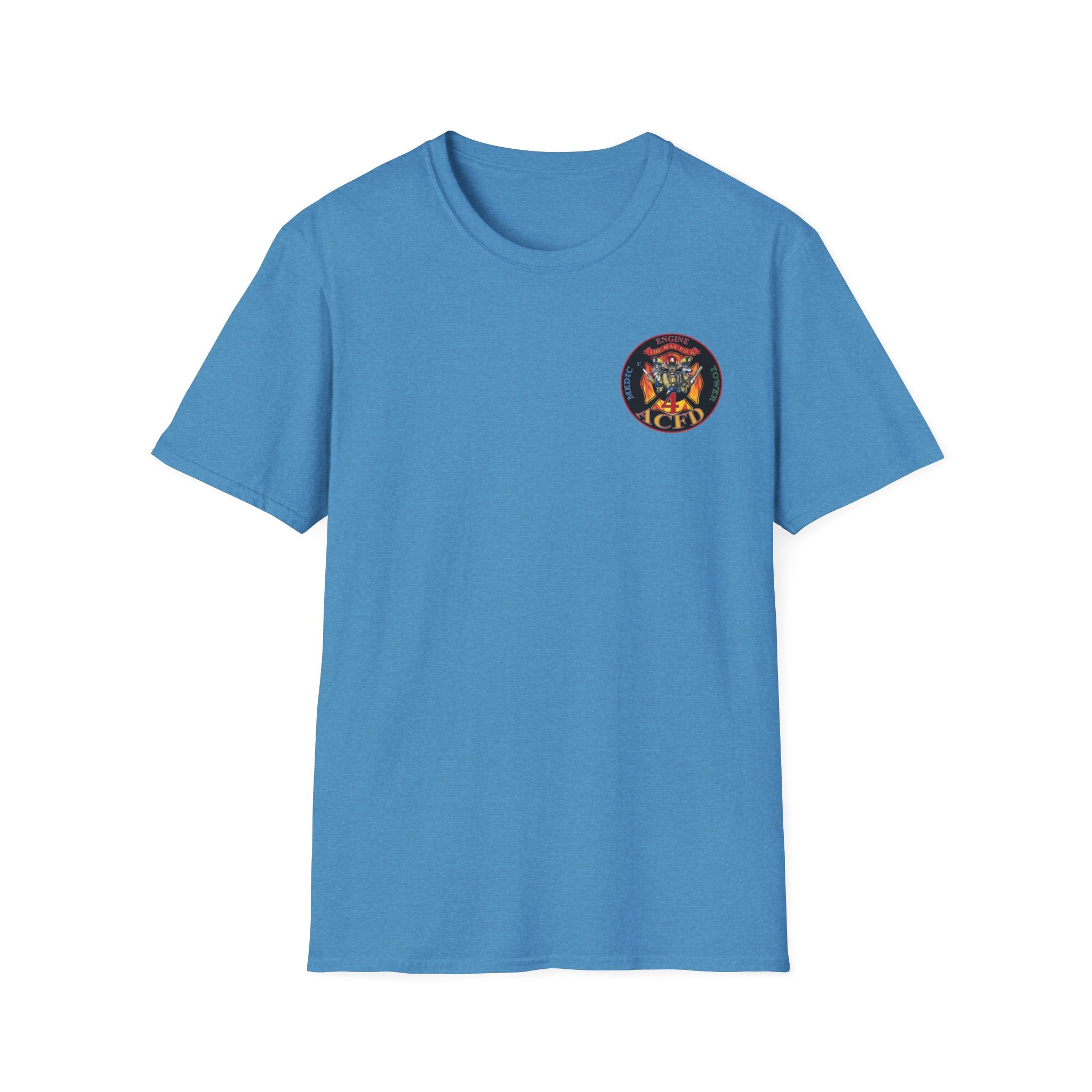 Station 4 RatPack front / acfd clover back - Gildan Soft Cotton Softstyle T-Shirt