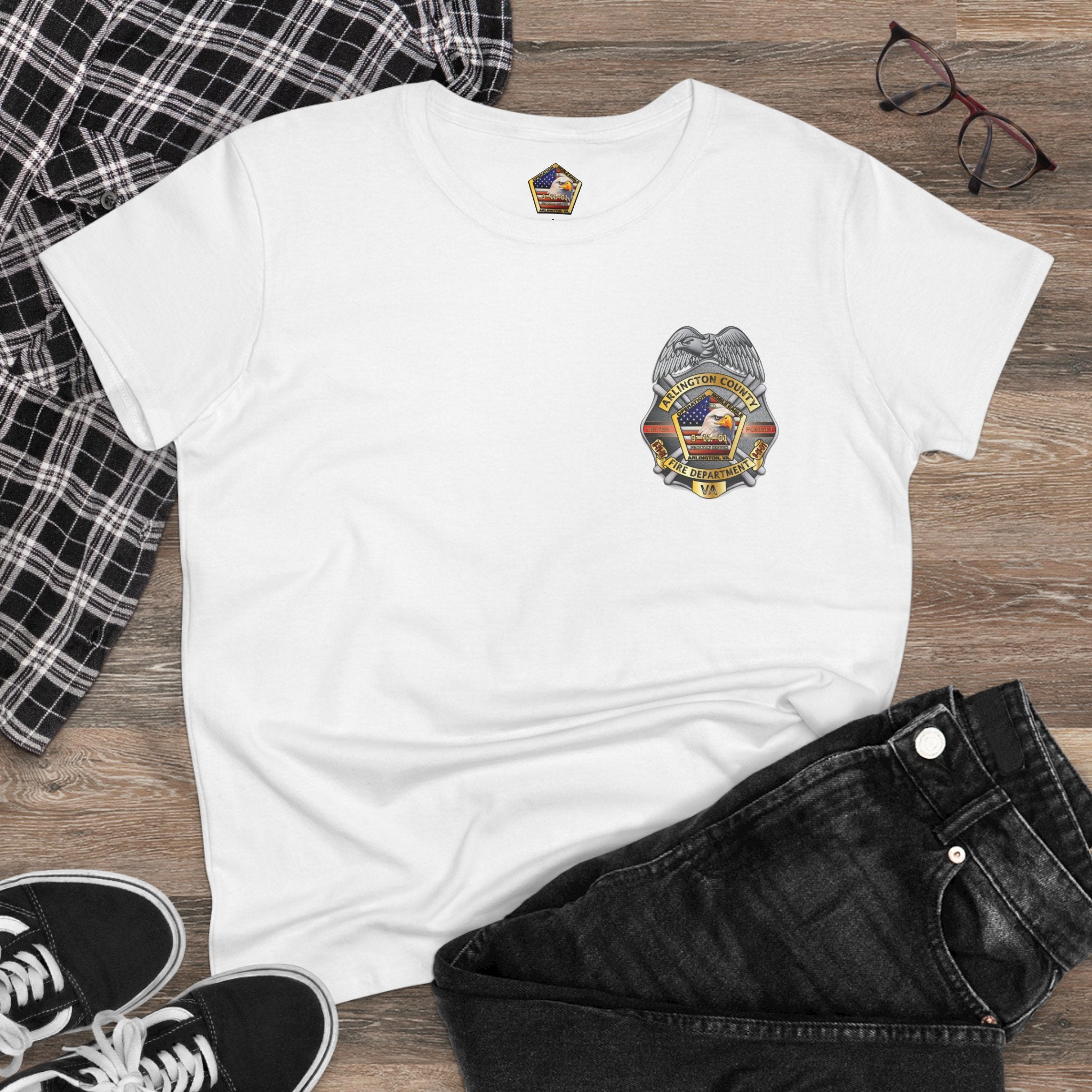 Arlington Badge / Operation Noble Eagle - Gildan Women's Midweight Cotton Tee