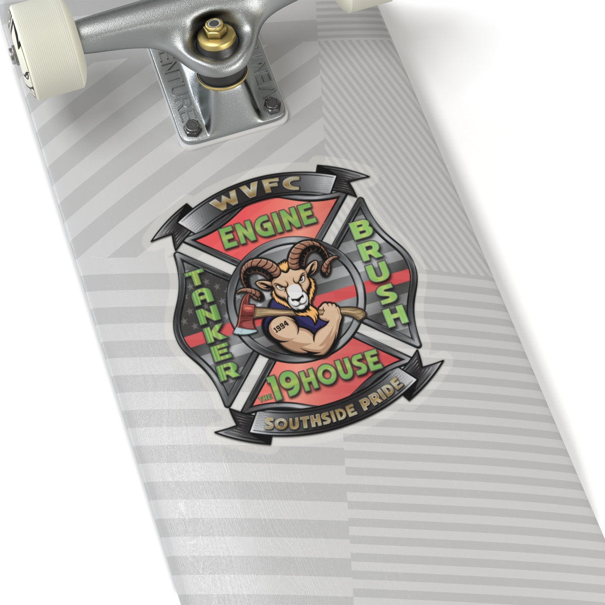 WVFC Goat Logo 2 - Kiss-Cut Stickers