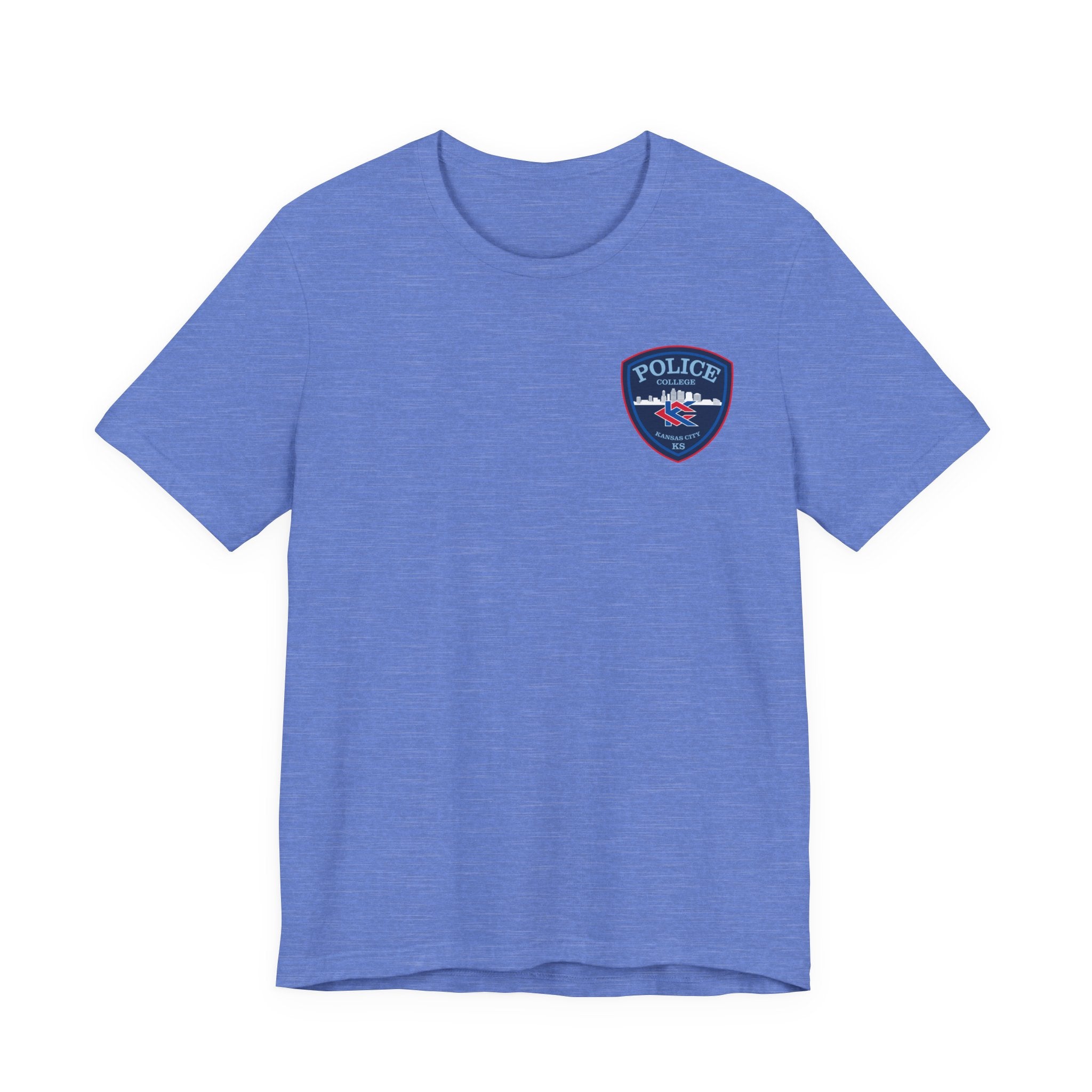 KCKCC Police Patch Color NoBack- Unisex Jersey Short Sleeve Tee