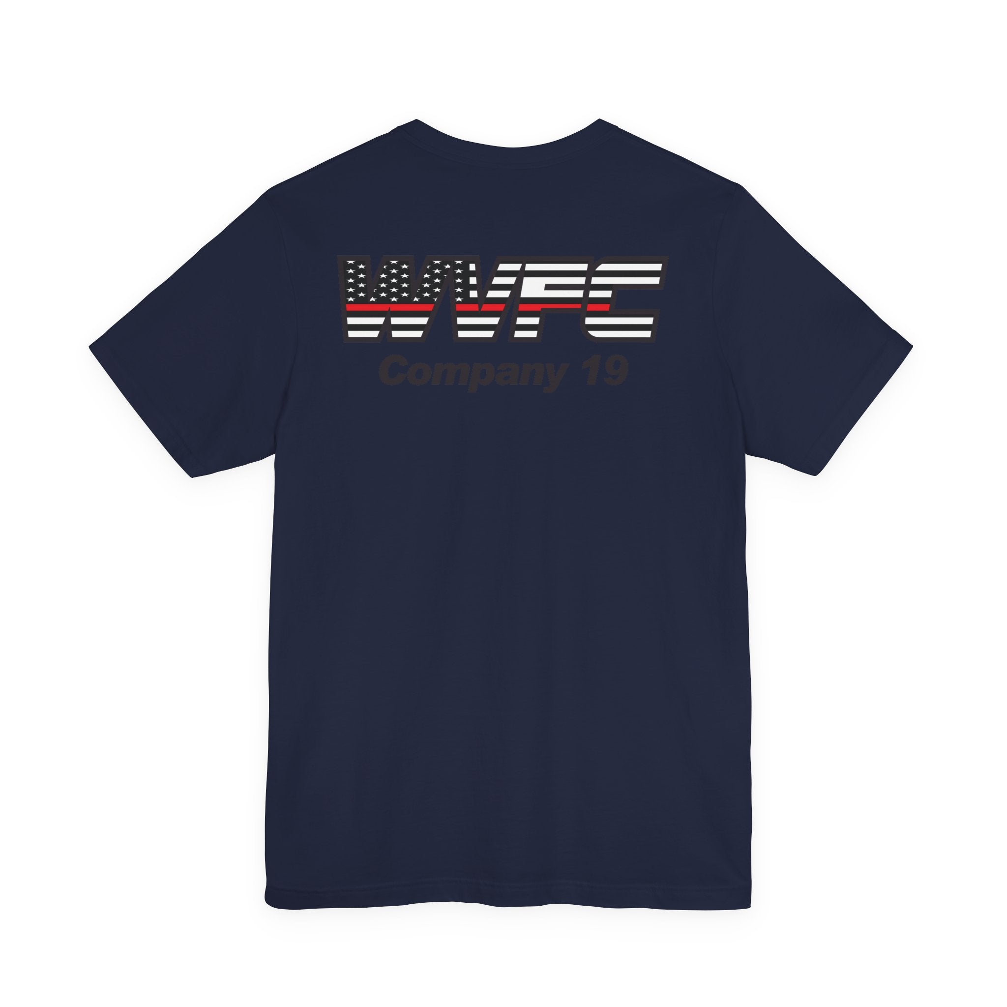 WVFC Goat Version 3 Red Line Flag blk - Unisex Jersey Short Sleeve Tee