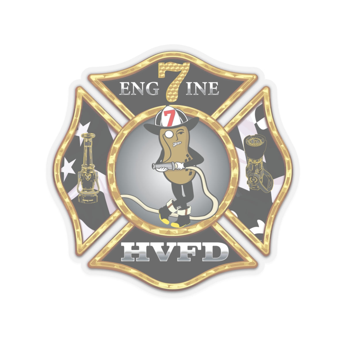 Kiss-Cut Stickers - Hollywood Maryland Volunteer Fire Eng7ine