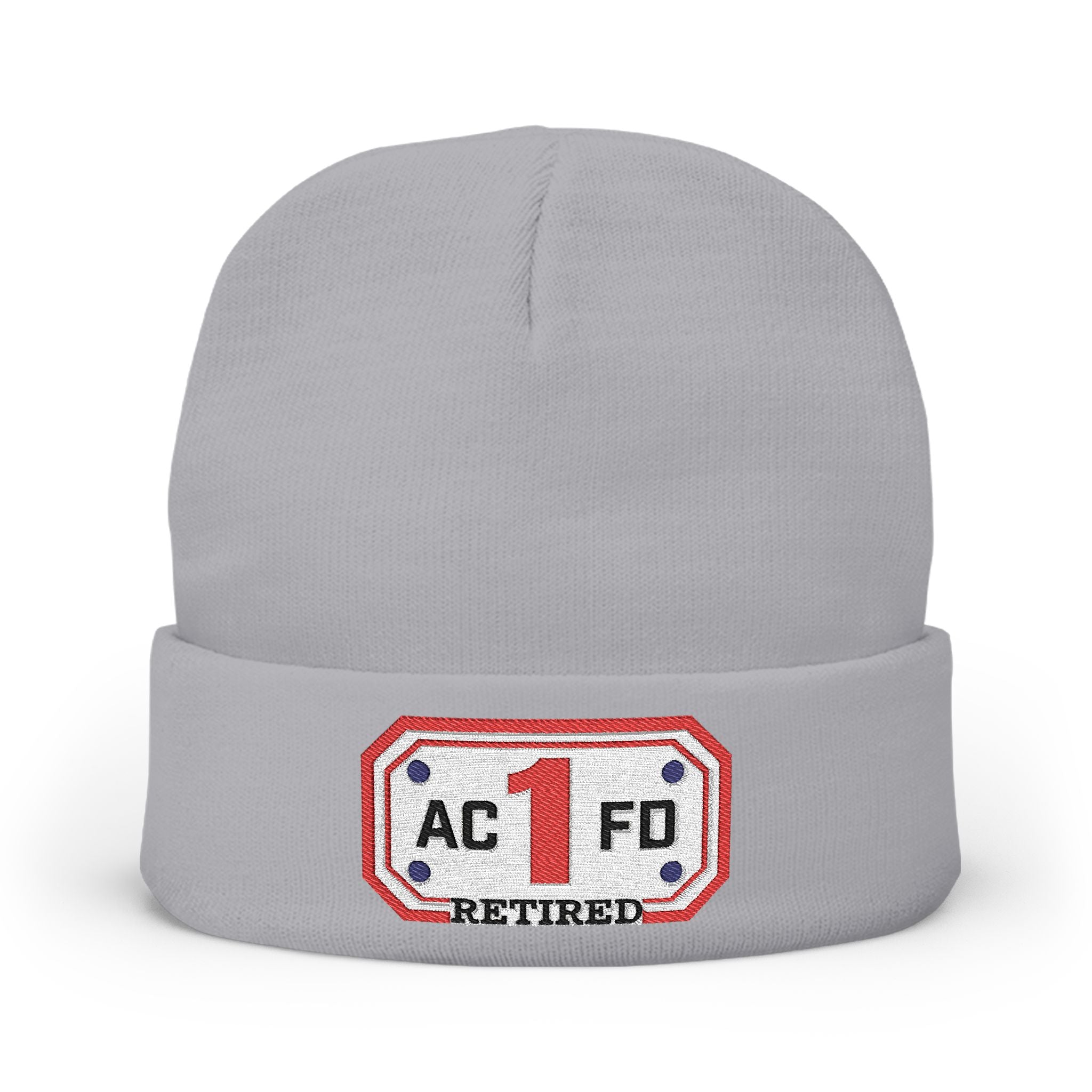 Retired Arlington Engine 1 - Knit Beanie (Embroidery)