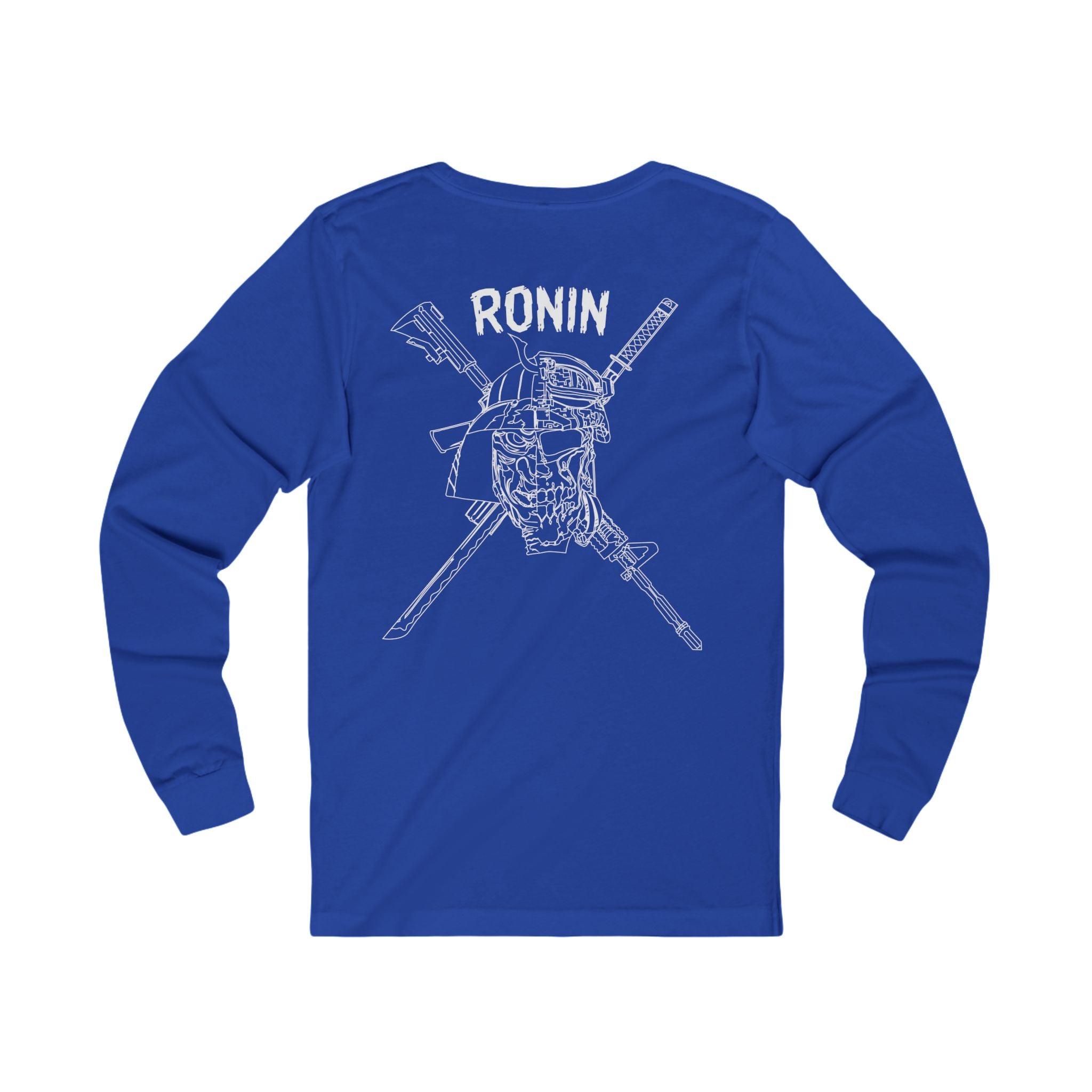 Charlie 2 Ronin (white Logo) - Bella-Canvas Soft Jersey Cotton Long Sleeve Tee