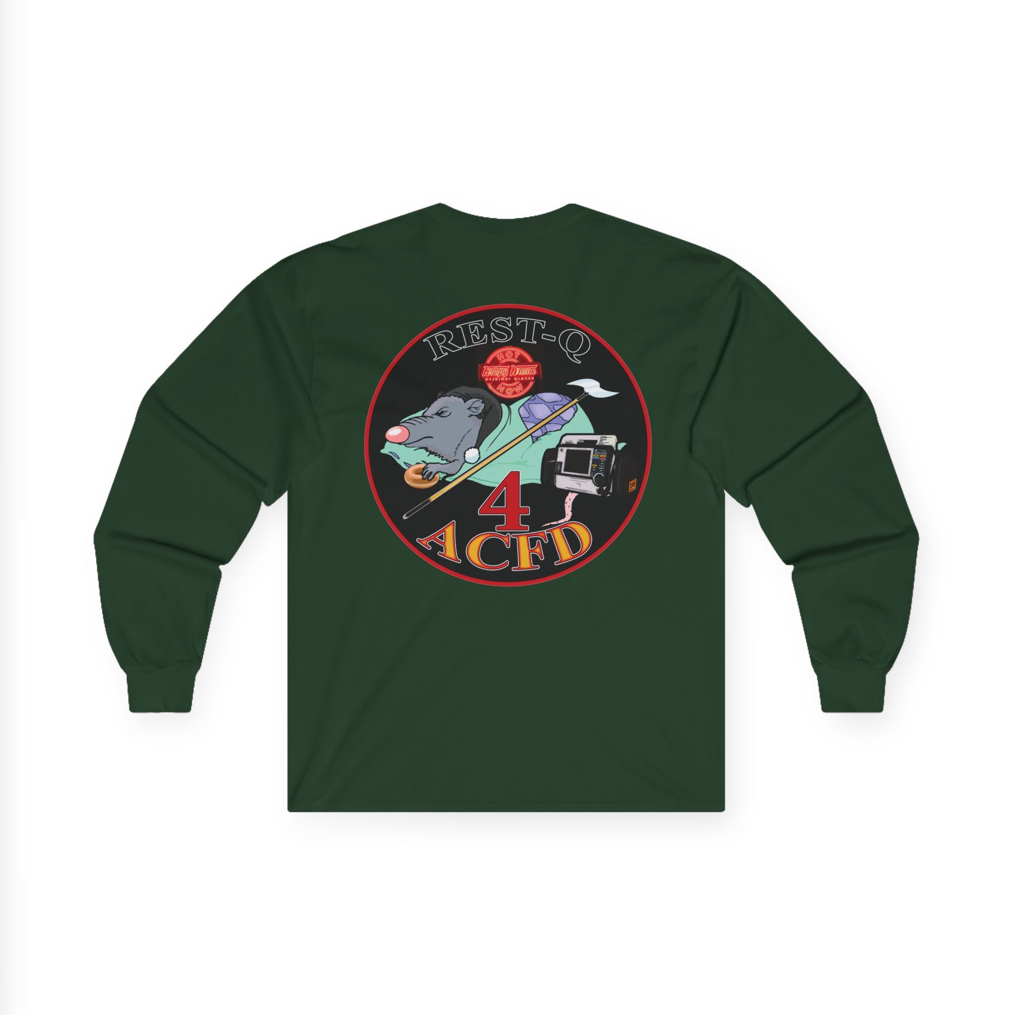 ACFD 4 Old School Rest-Q Shirt  - Unisex Ultra Cotton Long Sleeve Tee