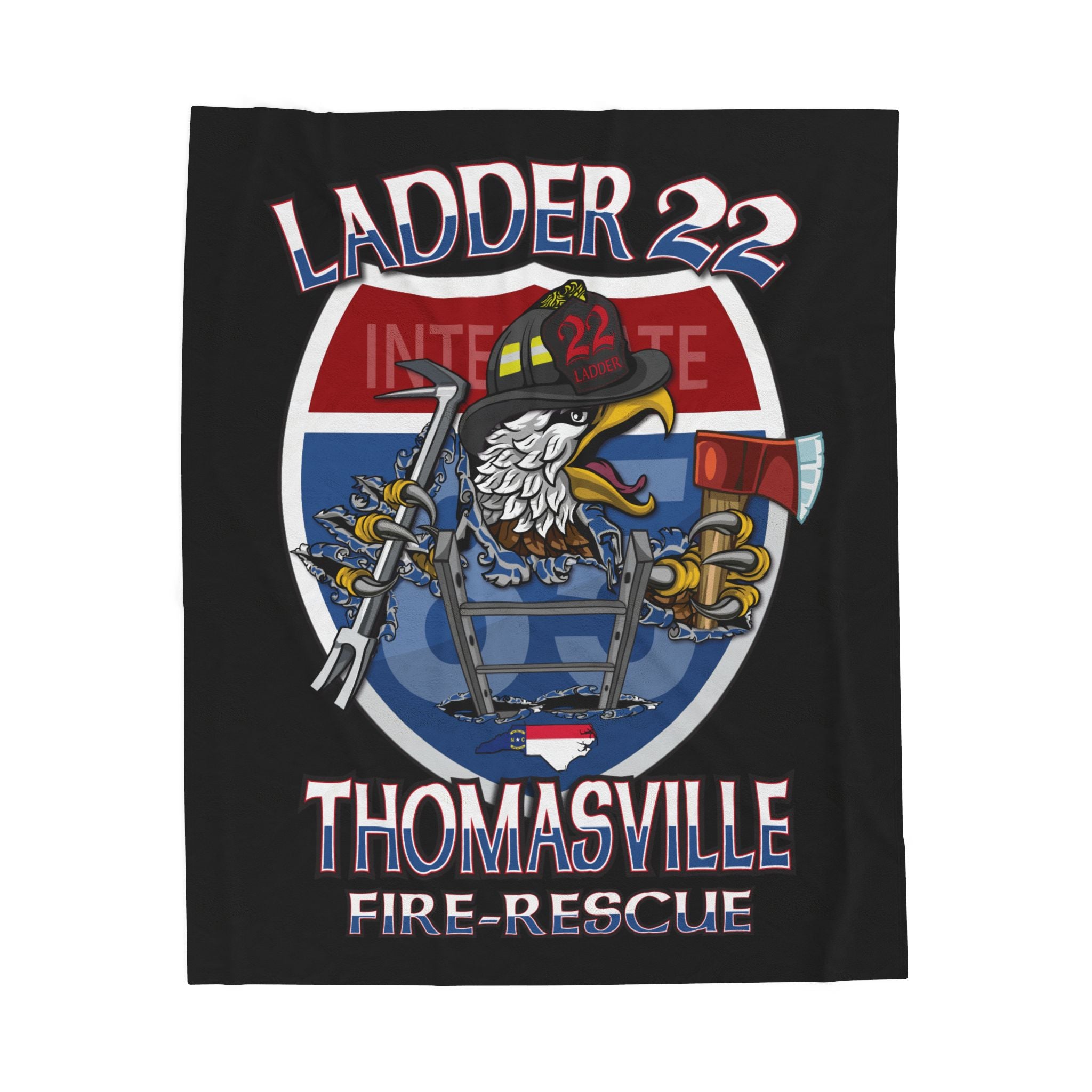 Thomasville NC Fire (version 2) - Velveteen Plush Blanket
