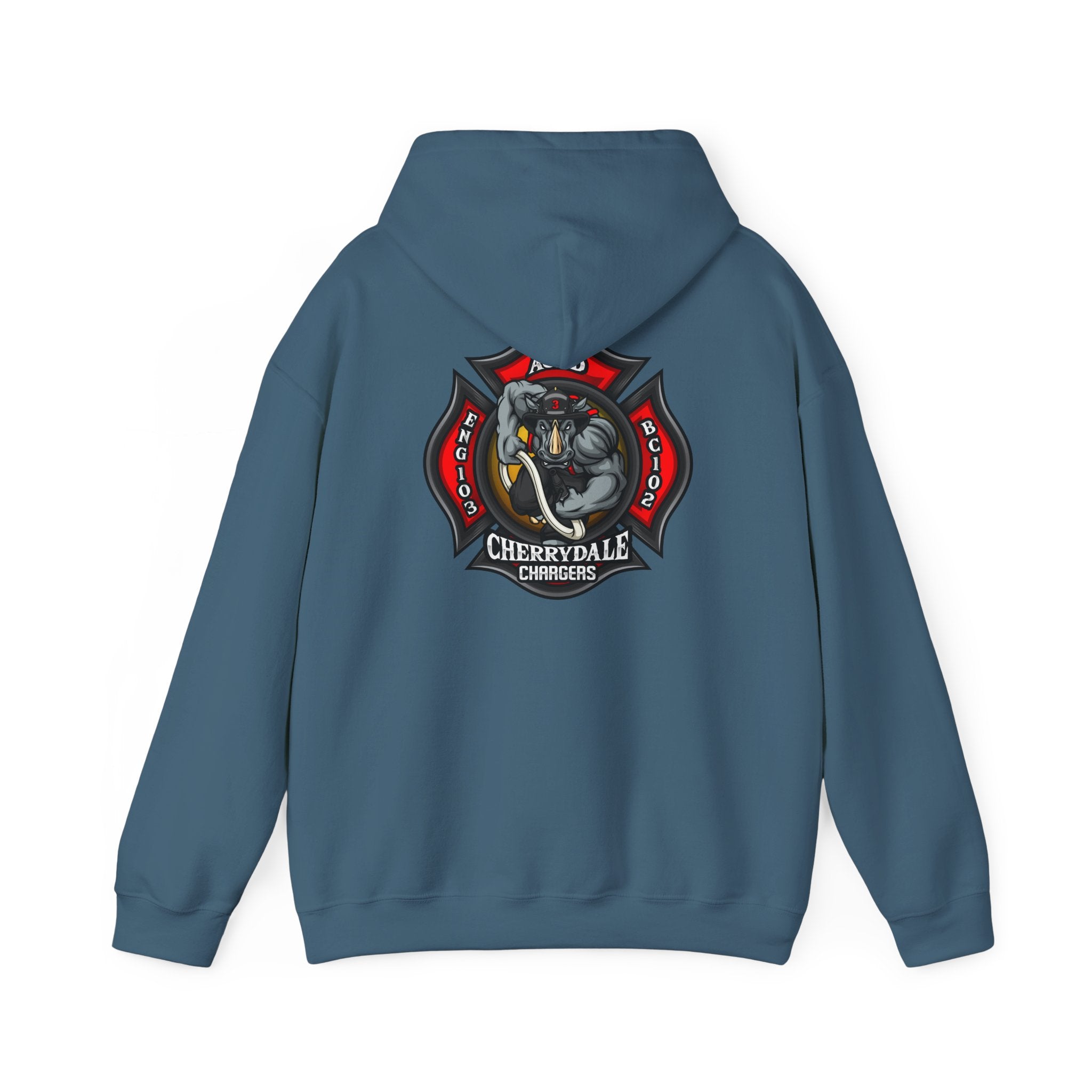 Arlington Station 3 Front/ Rhino Back - Gildan Heavy Blend™ Hooded Sweatshirt