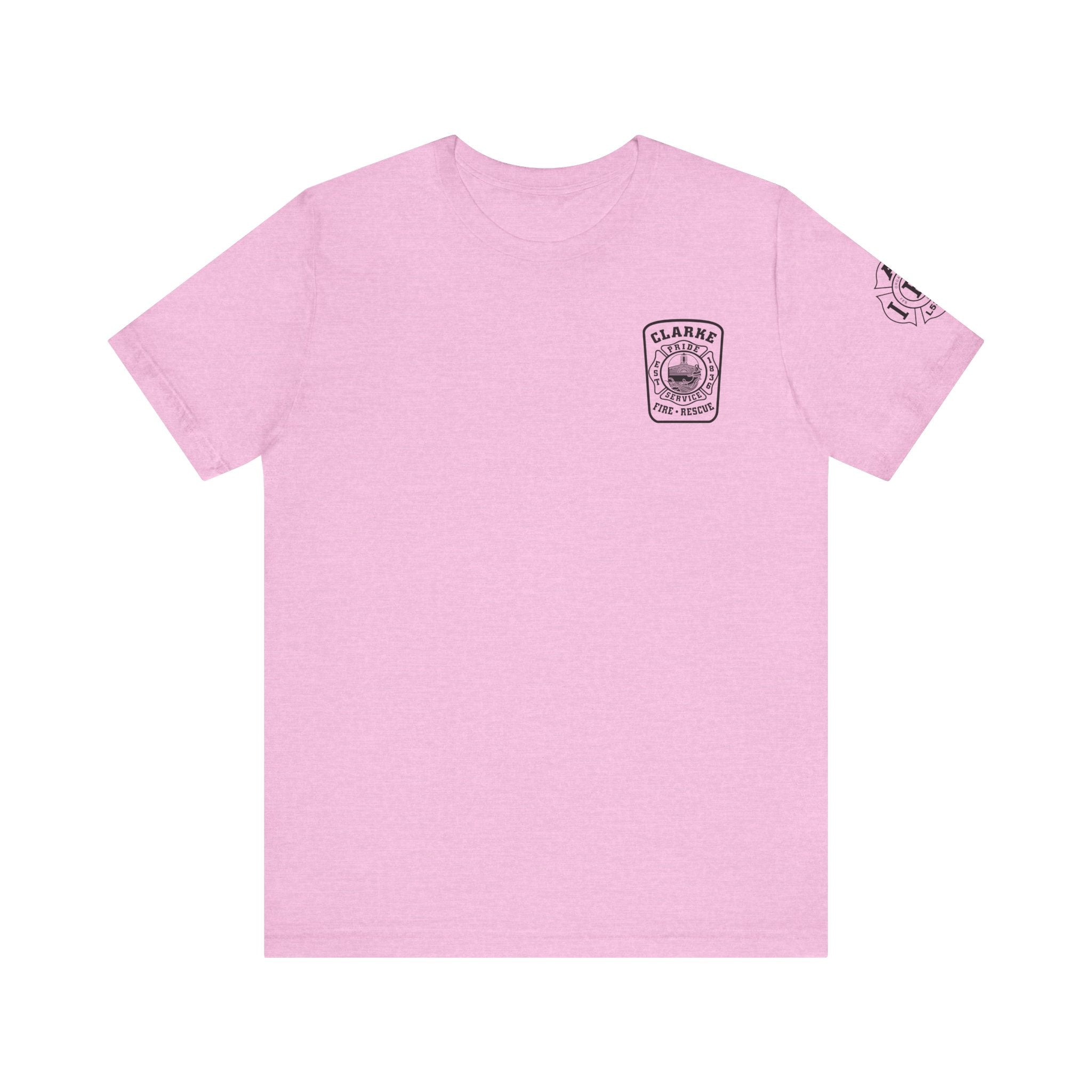 Clarke County Patch Fire Breast Cancer (Portion of Proceeds go to Local 5304) - Bella+Canvas Soft Jersey Cotton Unisex Tee