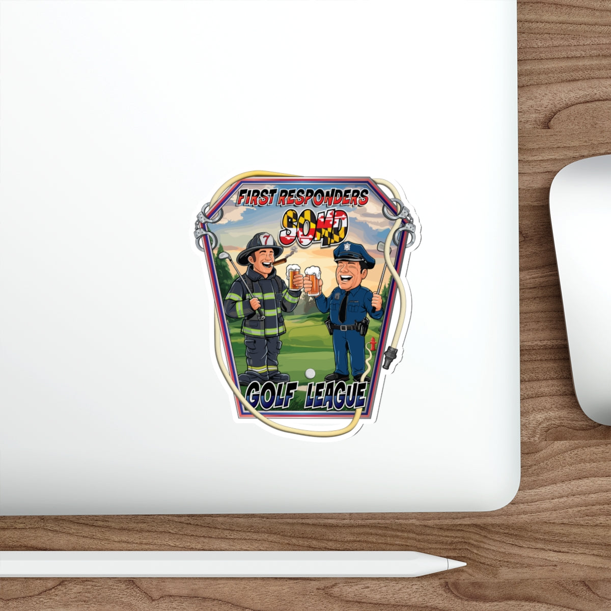 Die-Cut Stickers - SOMD First Responder Golf League