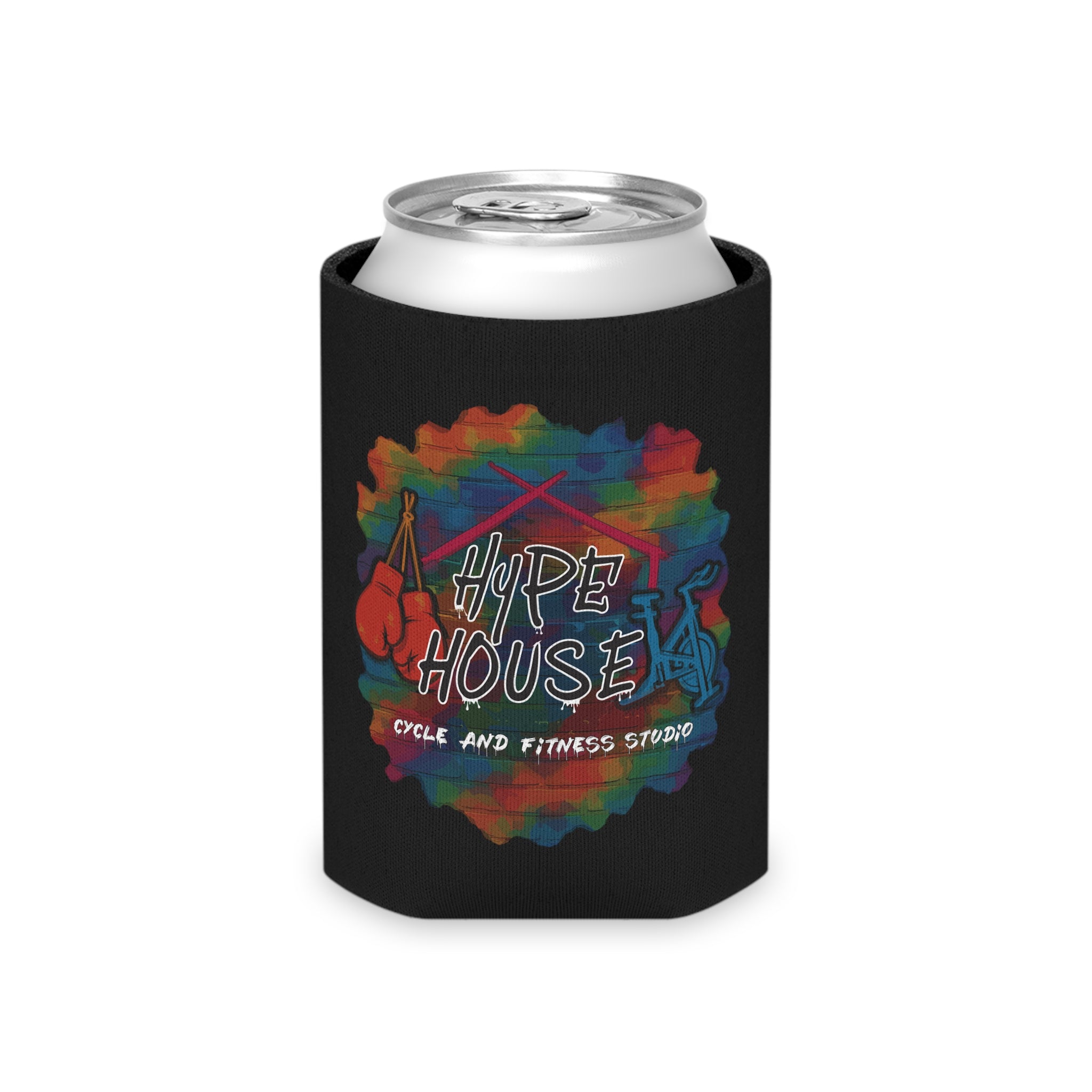 HH Cycle Colorful logo - Can Cooler
