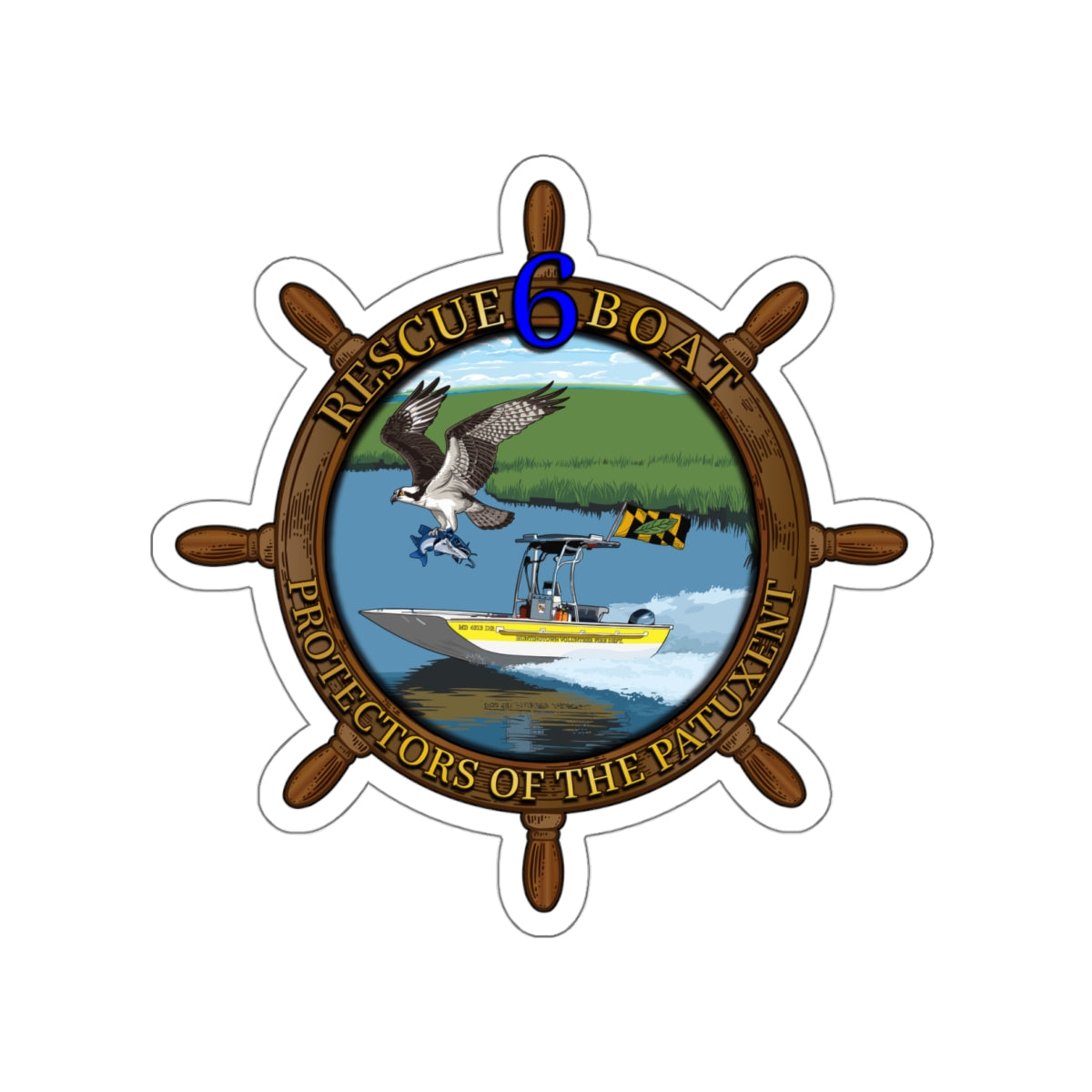 Die-Cut Stickers - Huntingtown Vol. Fire Boat 6