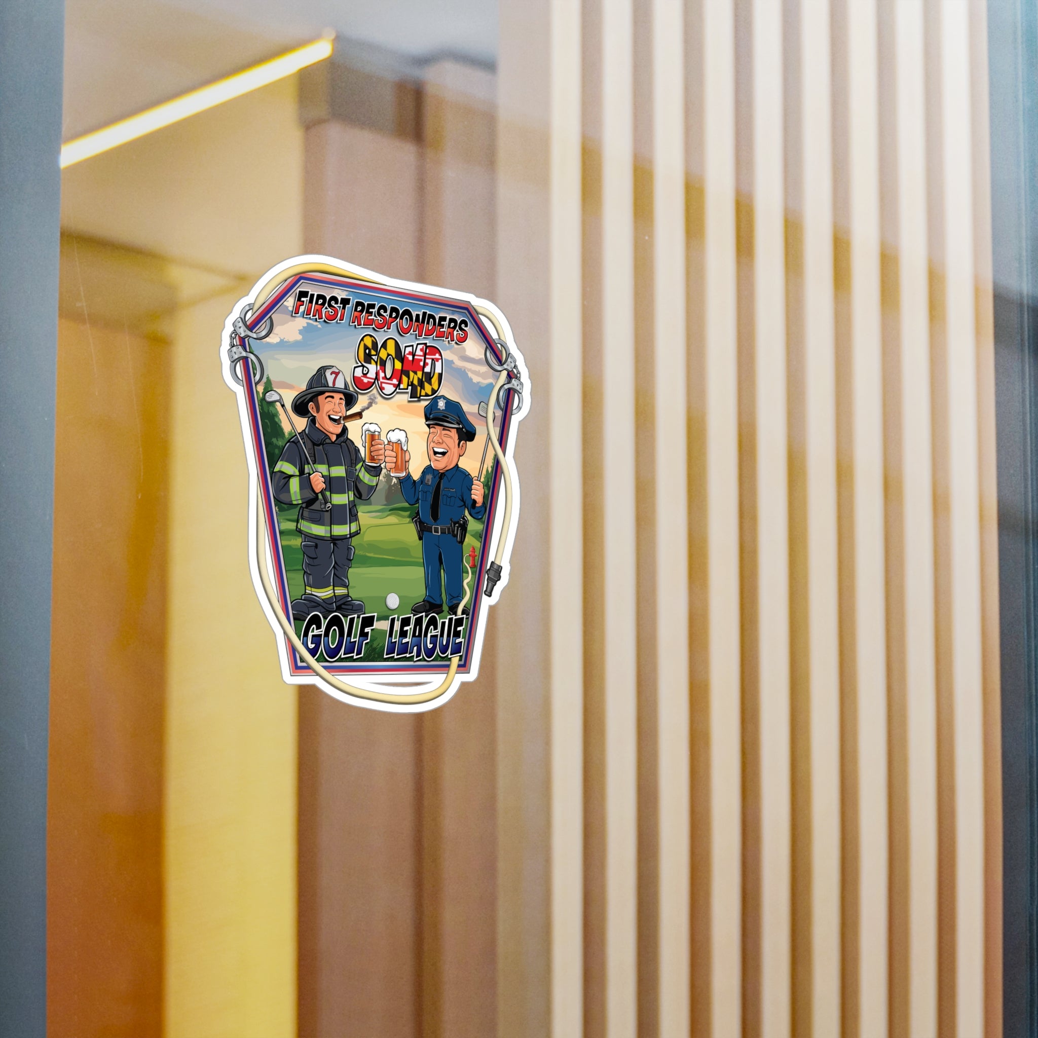 Kiss-Cut Vinyl Decals - SOMD First Responder Golf League