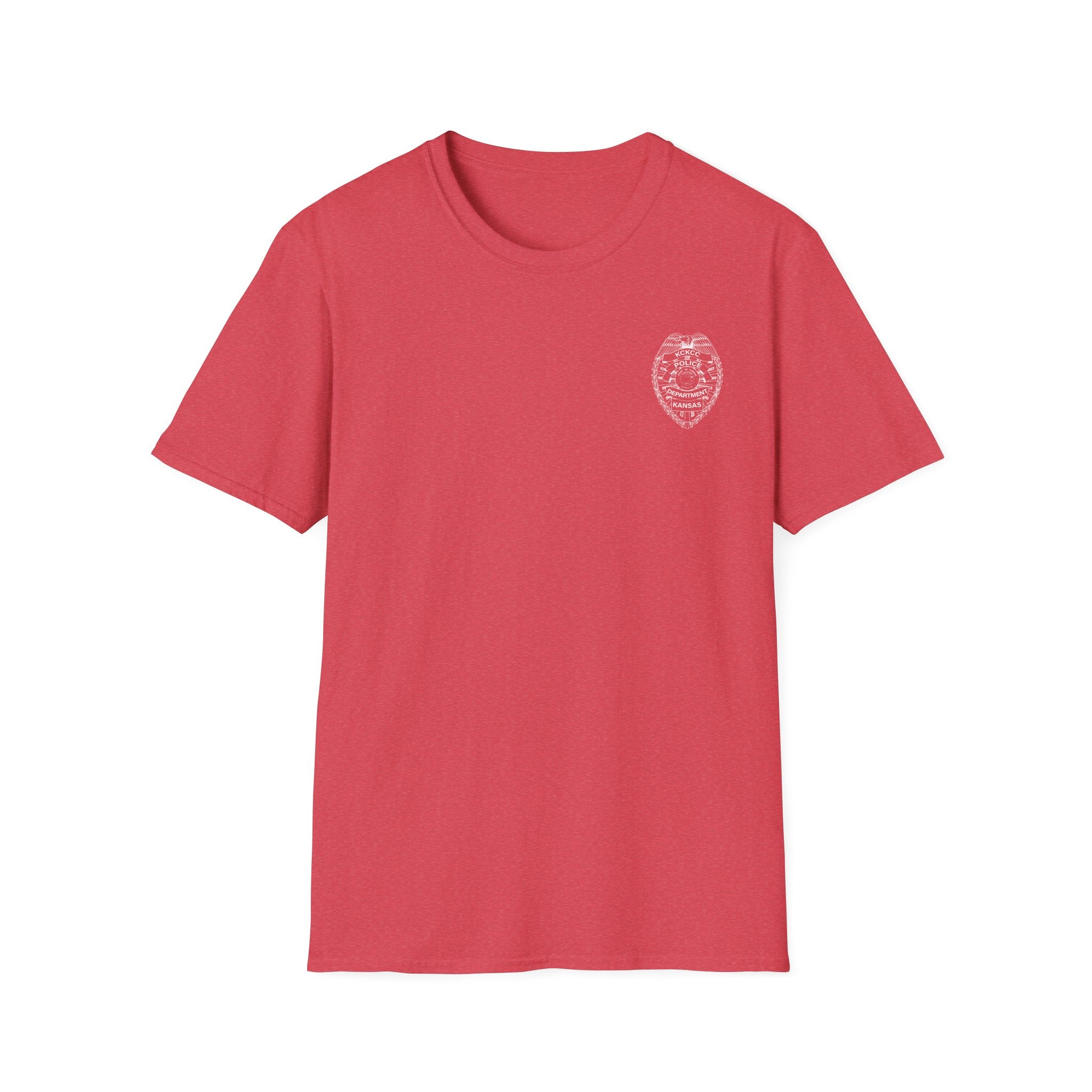KCKCC Badge White outline - Gildan 64000 Unisex Softstyle T-Shirt