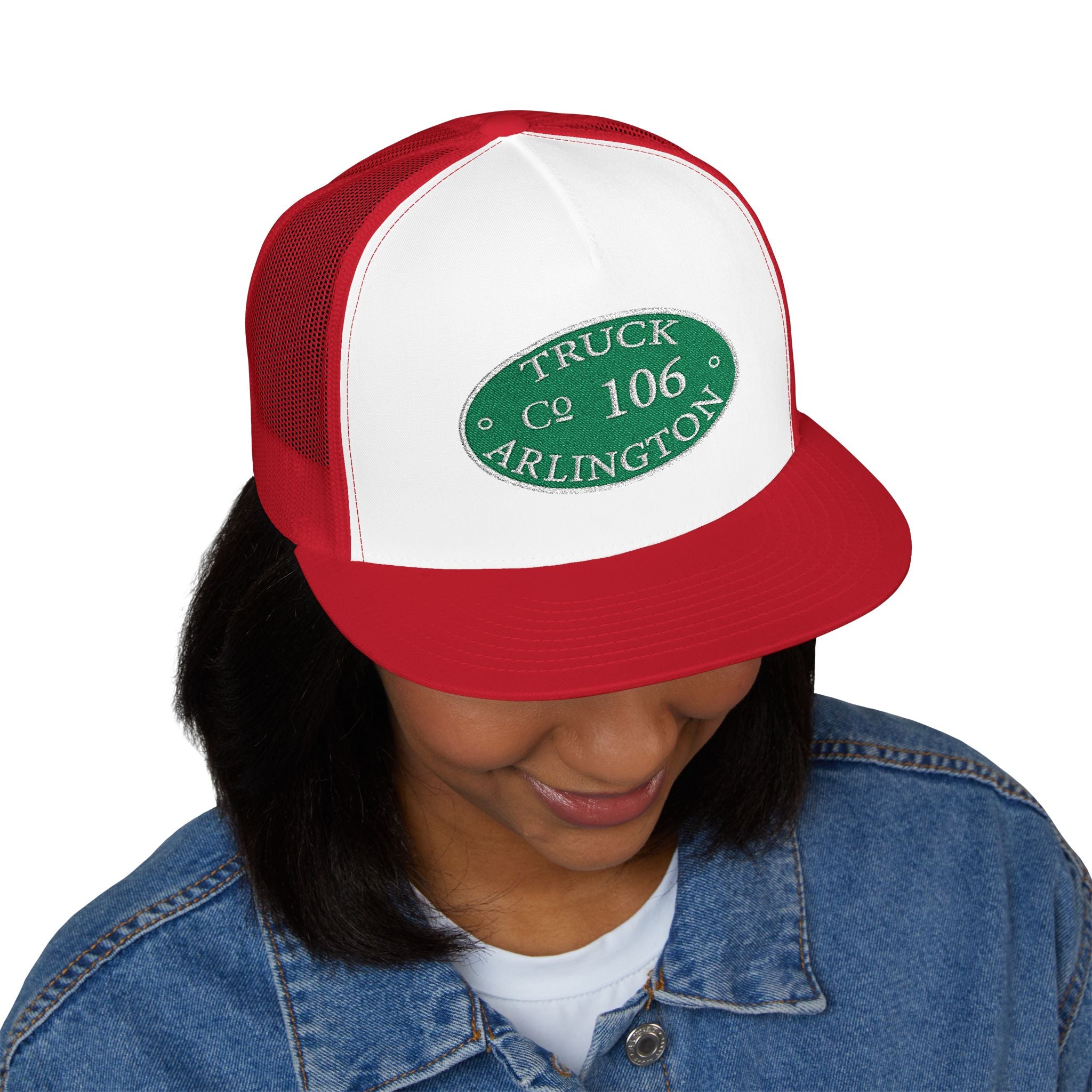 Arlington Truck 6 cirlce patch - 5 Panel Trucker Cap (Embroidery)