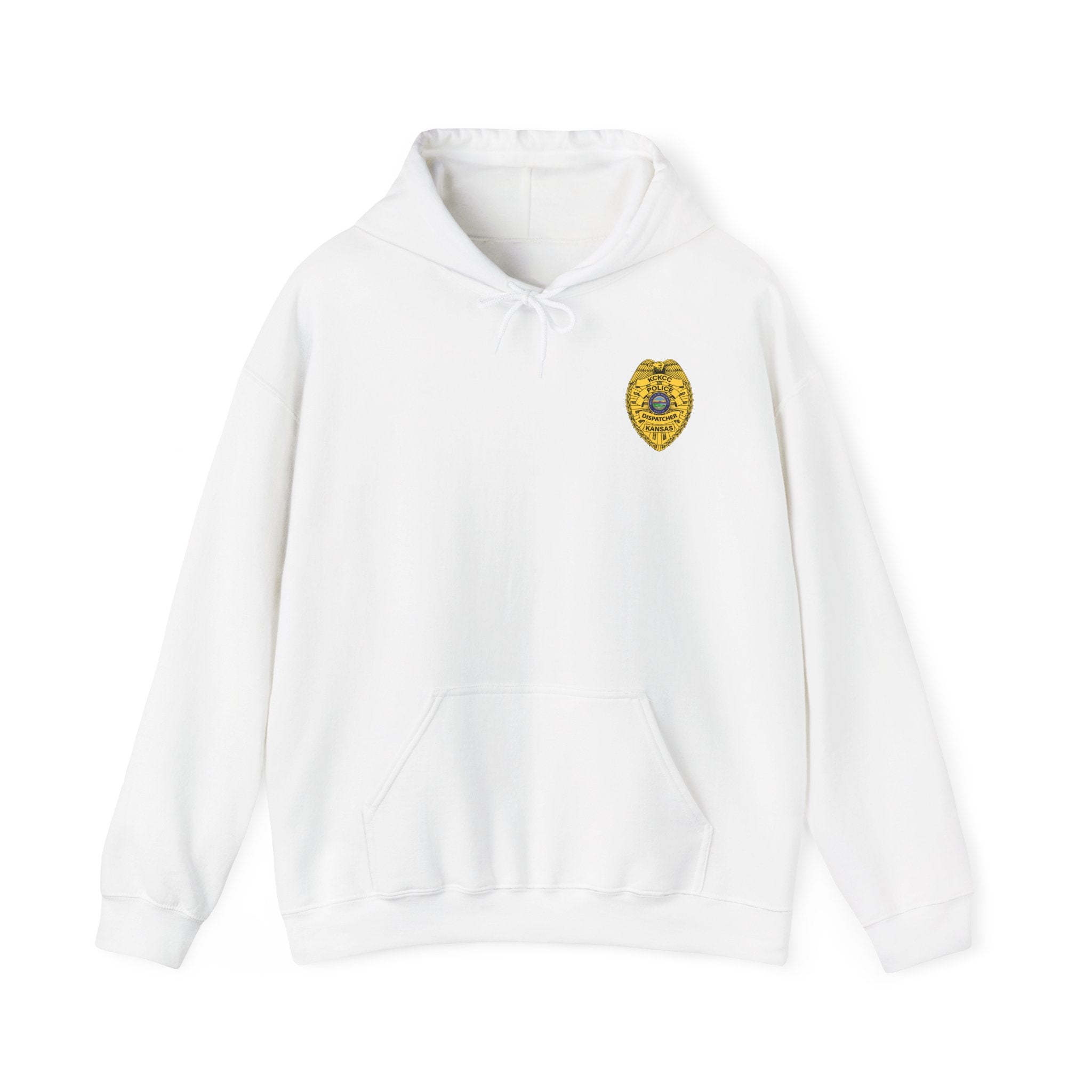 Kansas City College Police Dispatcher Badge - Unisex Heavy Blend™ Hooded Sweatshirt