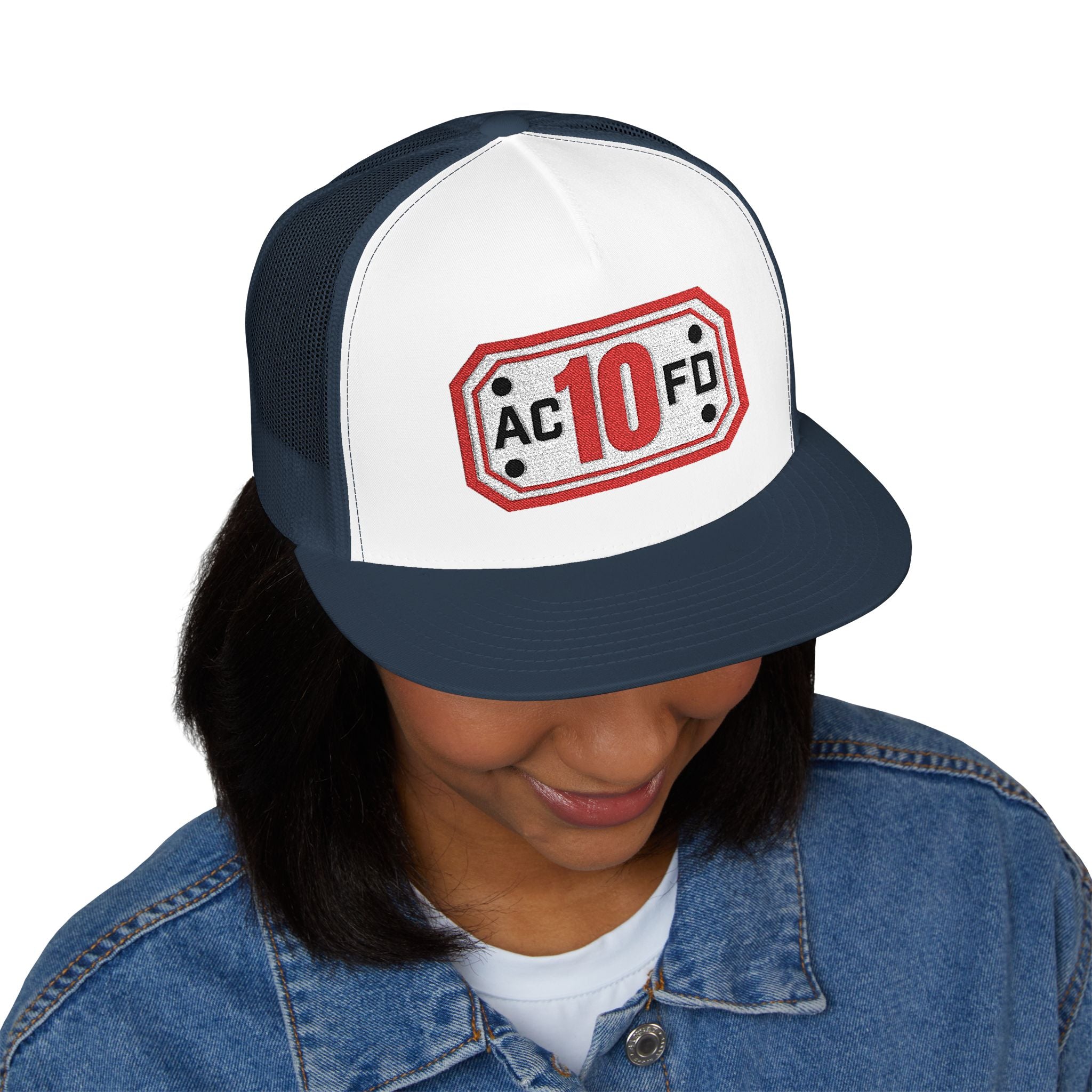 Arlington Engine 10 (requested different style hat) - 5 Panel Trucker Cap (Embroidery)