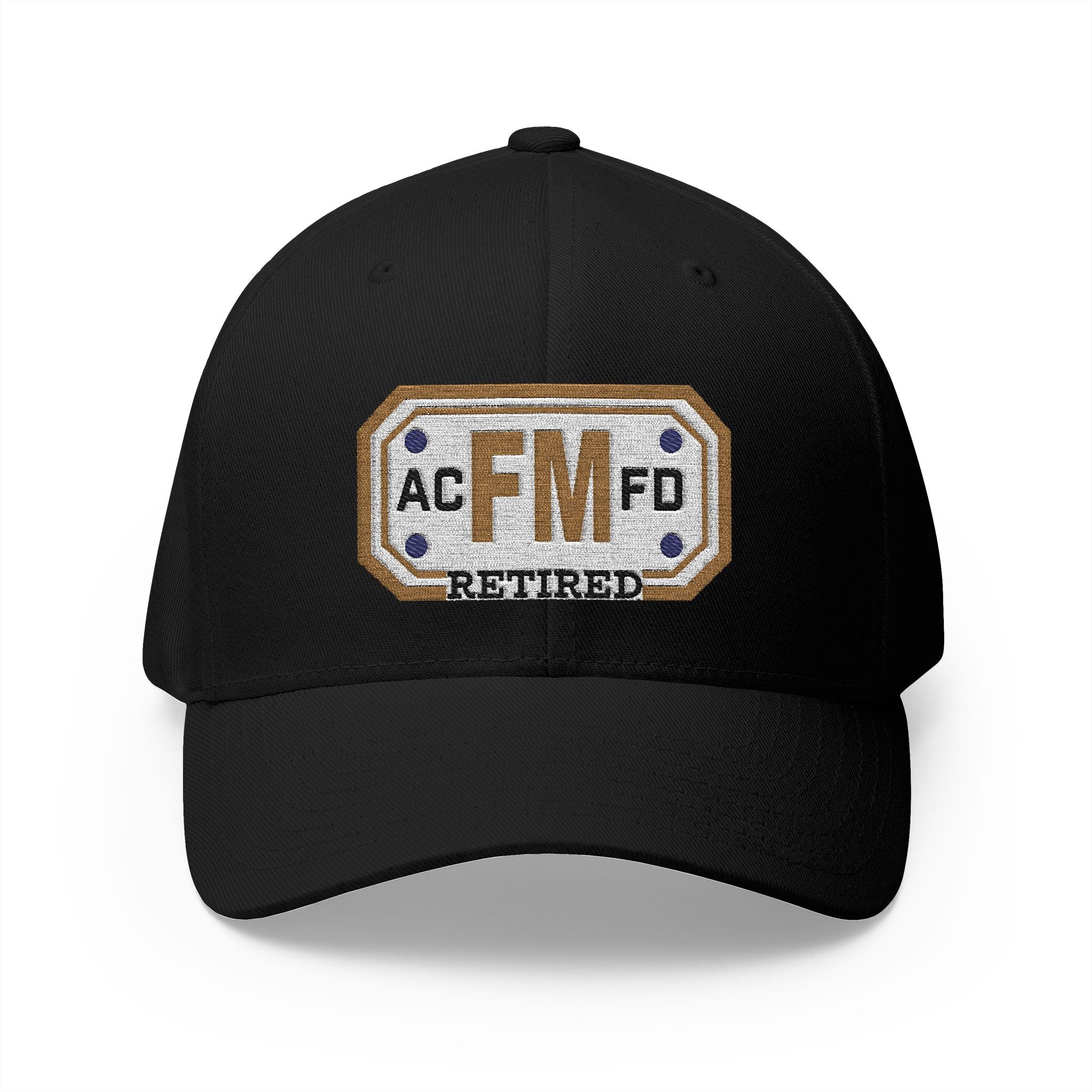 Retired Arlington Fire Marshal Gold - FLEXFIT Closed-Back Structured Cap (Embroidery)