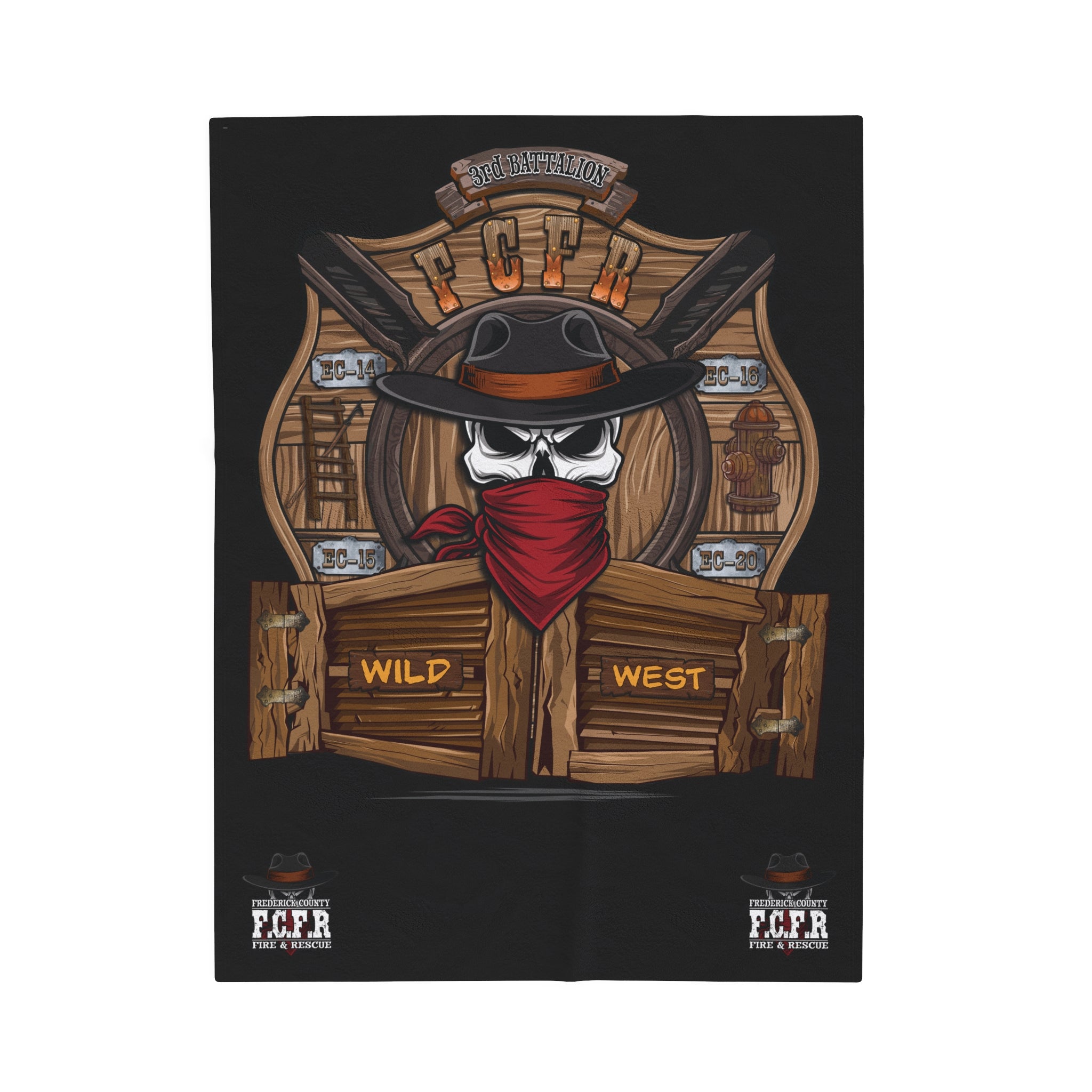 Frederick County Va Wild West - Velveteen Plush Blanket