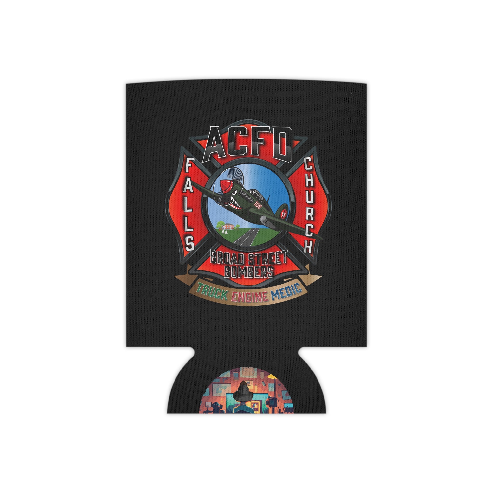 Arlington Station 6 Black Can Cooler