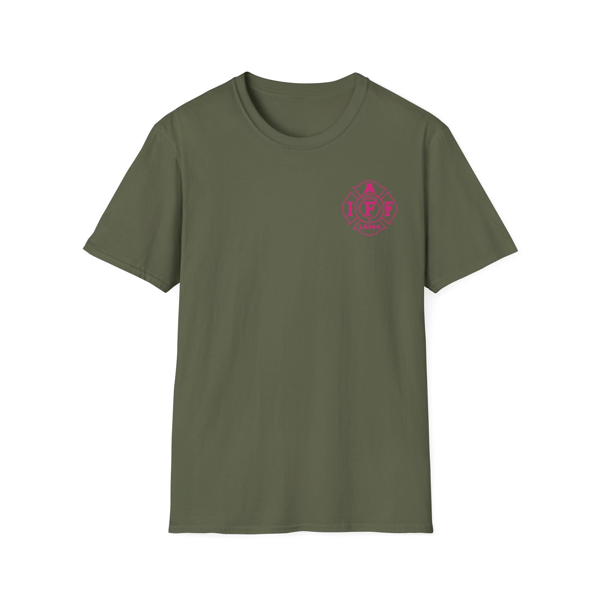 Clarke County Fire Breast Cancer (Portion of Proceeds go to Local 5304) - Gildan Soft Cotton Softstyle T-Shirt