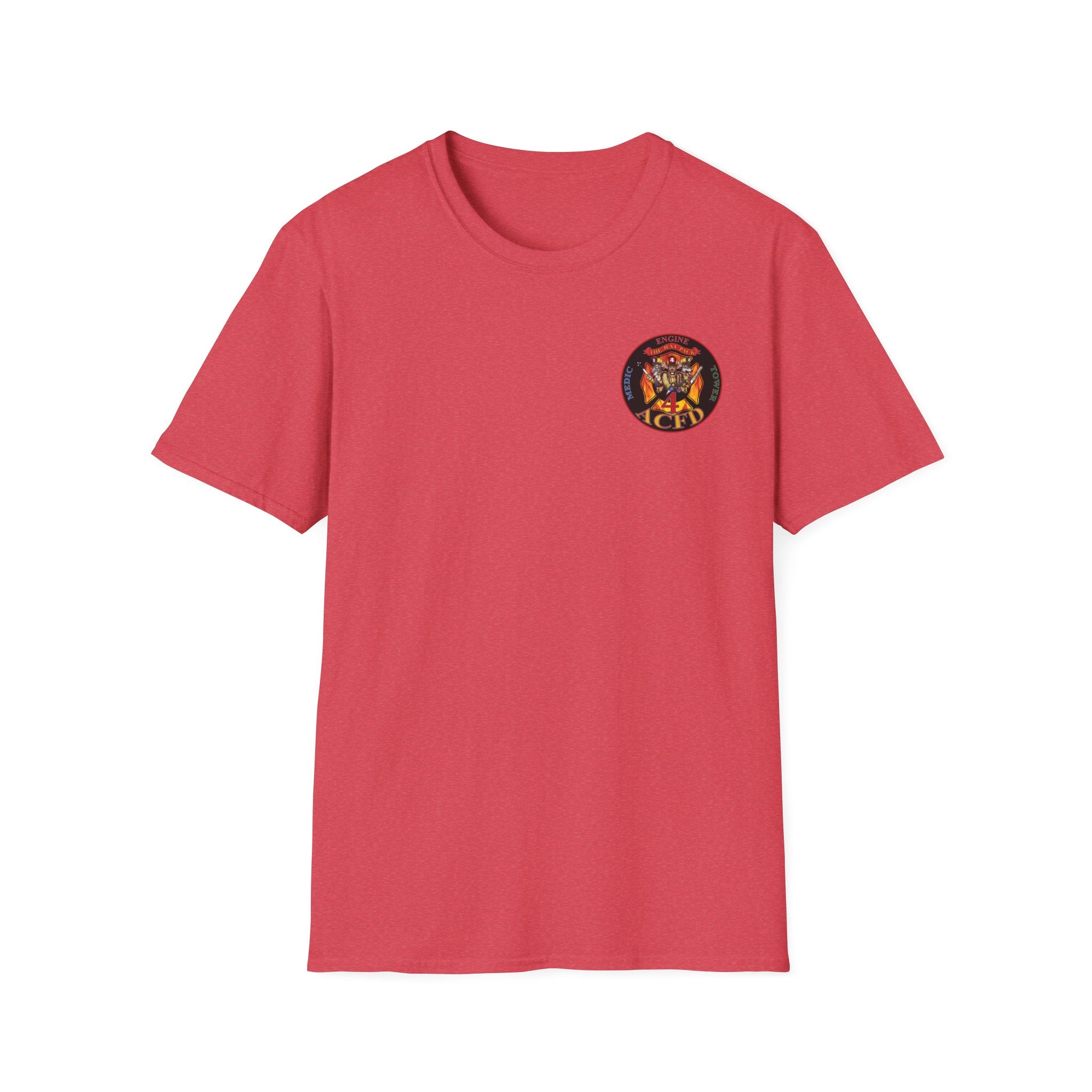 Station 4 RatPack front / acfd clover back - Gildan Soft Cotton Softstyle T-Shirt
