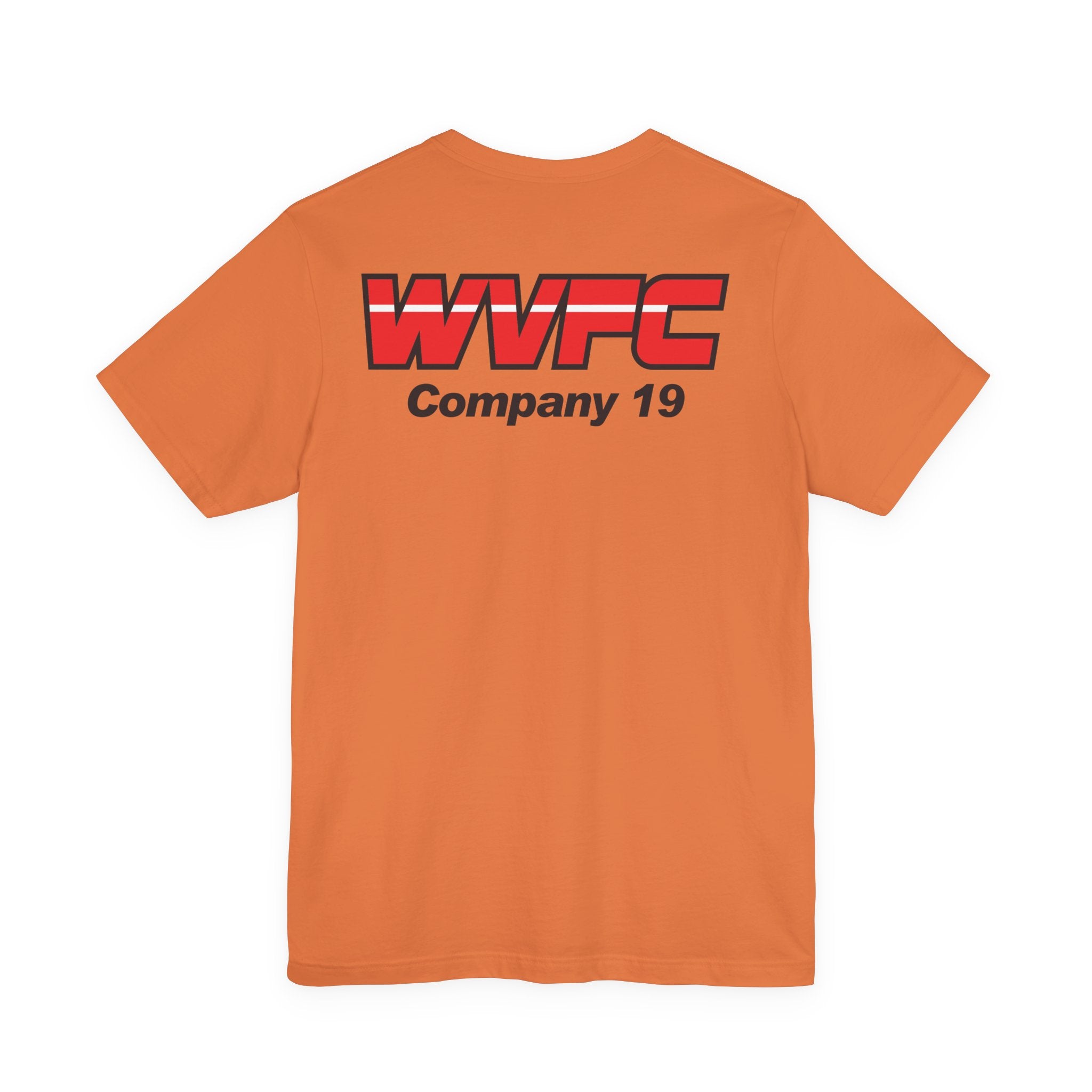 WVFC FD logo black Red back - Unisex Jersey Short Sleeve Tee