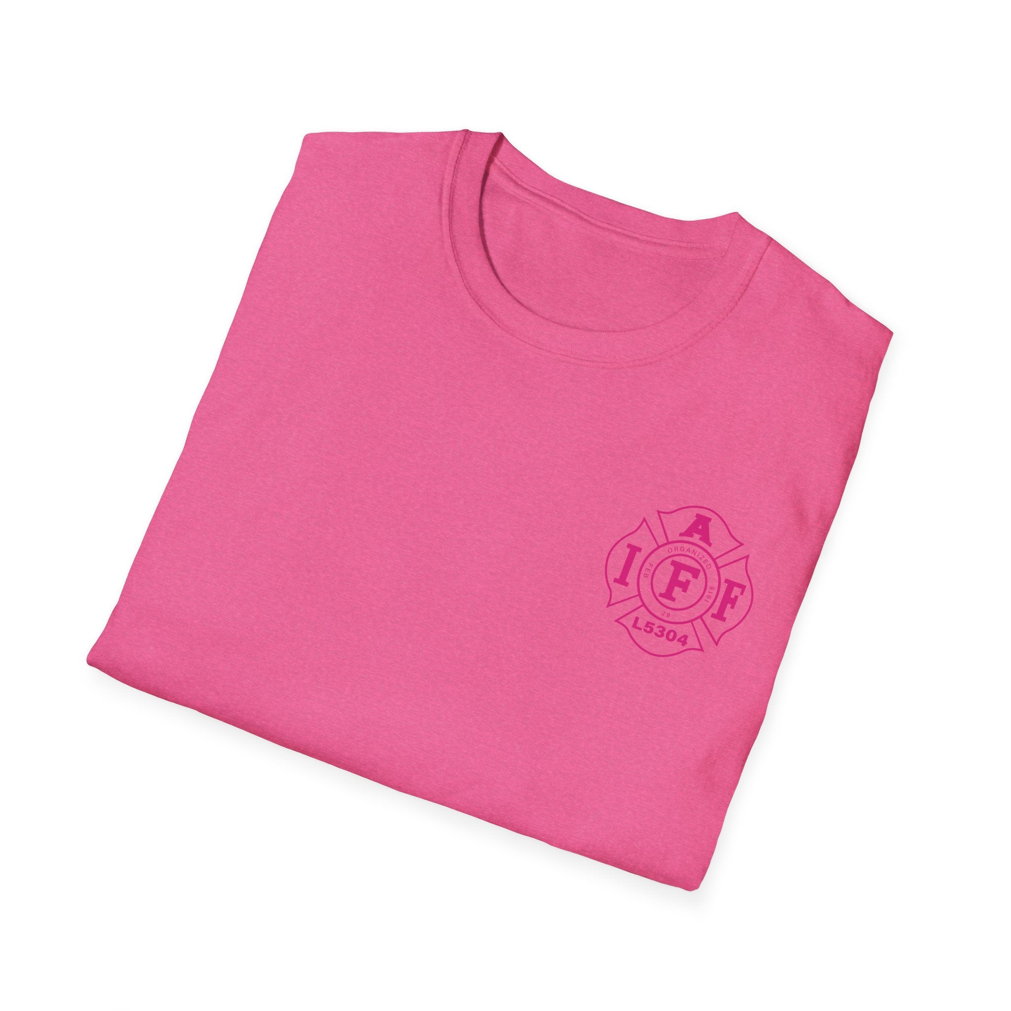 Clarke County Fire Breast Cancer (Portion of Proceeds go to Local 5304) - Gildan Soft Cotton Softstyle T-Shirt