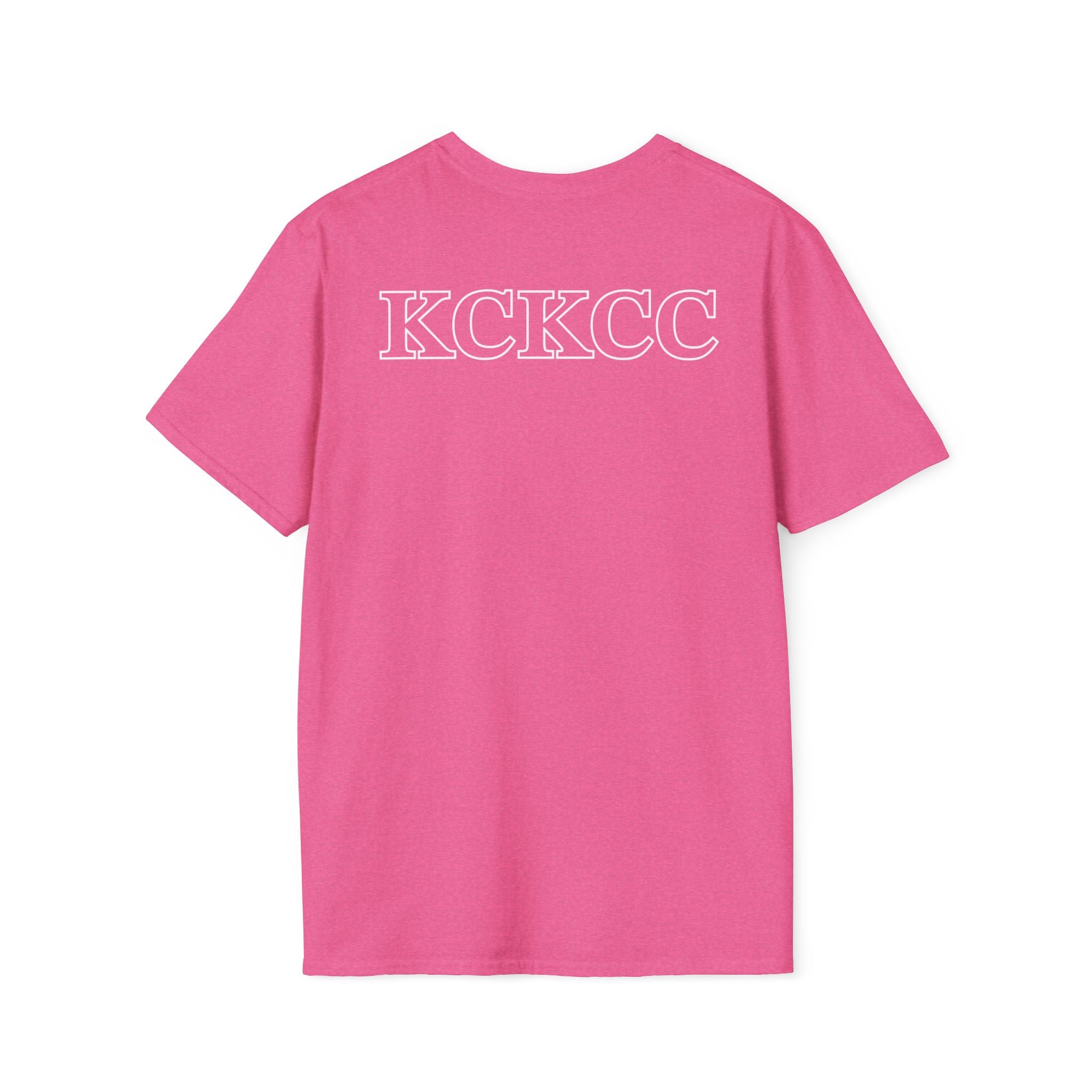KCKCC Badge White outline - Gildan 64000 Unisex Softstyle T-Shirt