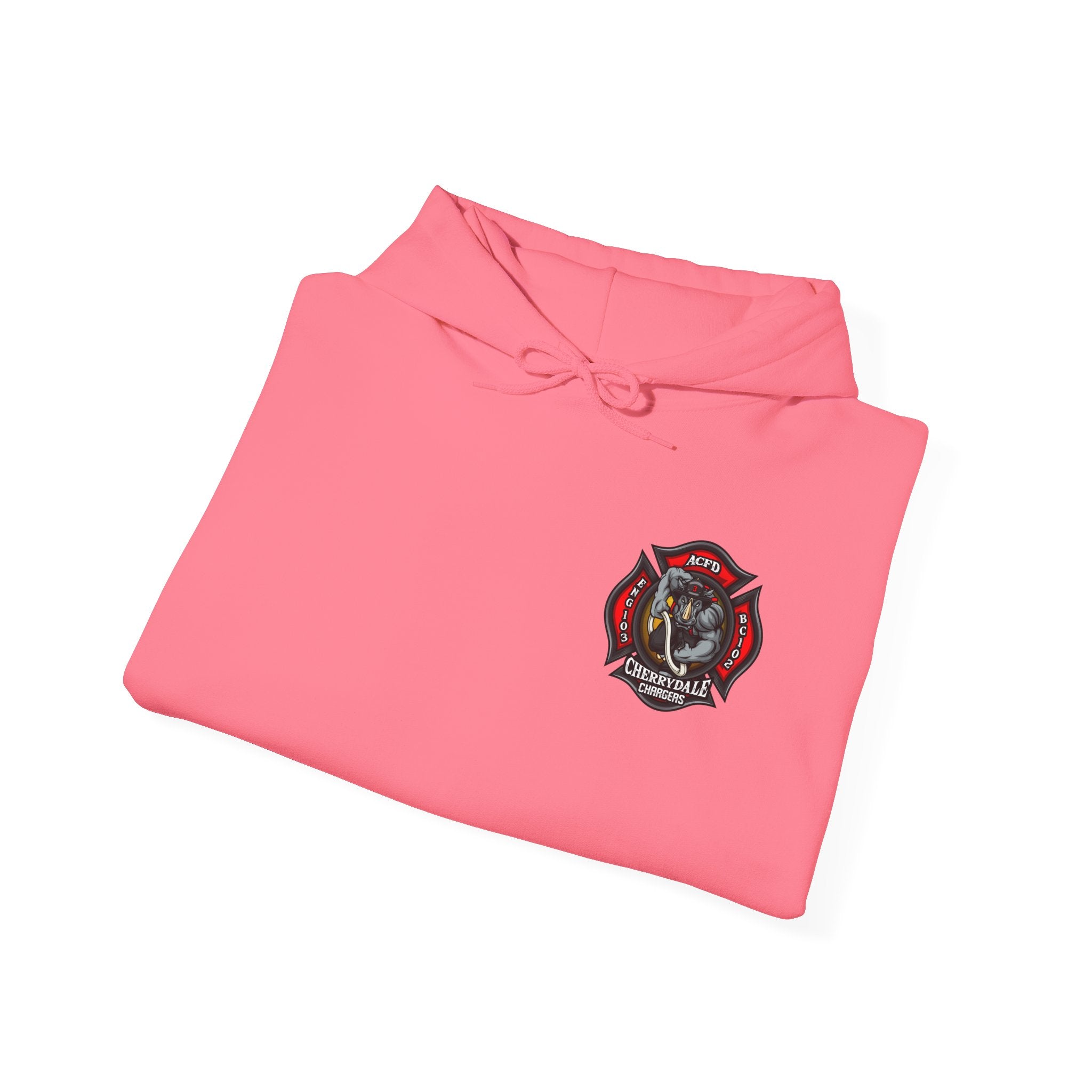 Arlington Station 3 Rhino Front/ACFD FF Back - Gildan Heavy Blend™ Hooded Sweatshirt