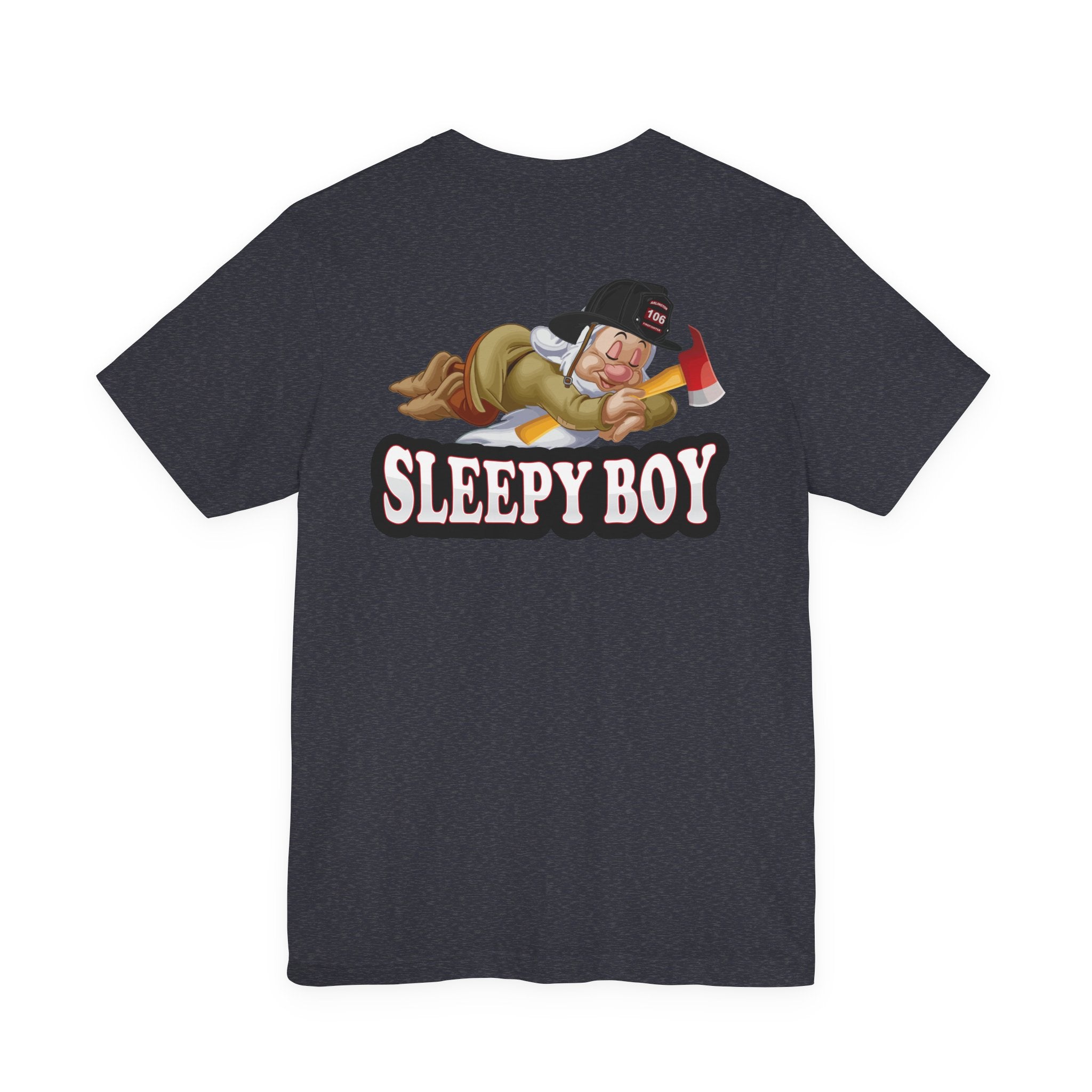 Sleepy Boy Firefighter - Heavy Cotton Unisex Tee -