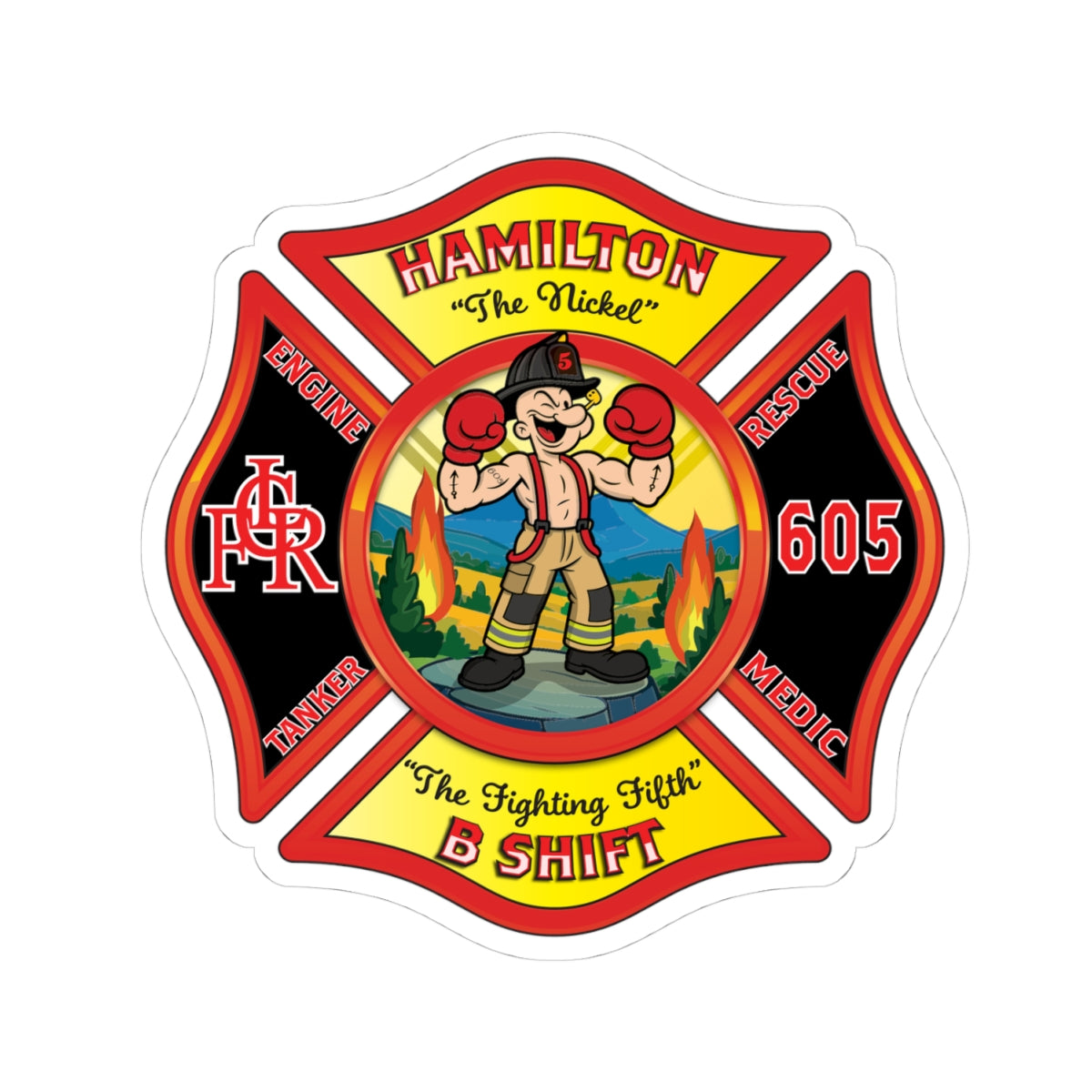 LCFR Hamilton Station 5 - Kiss-Cut Stickers