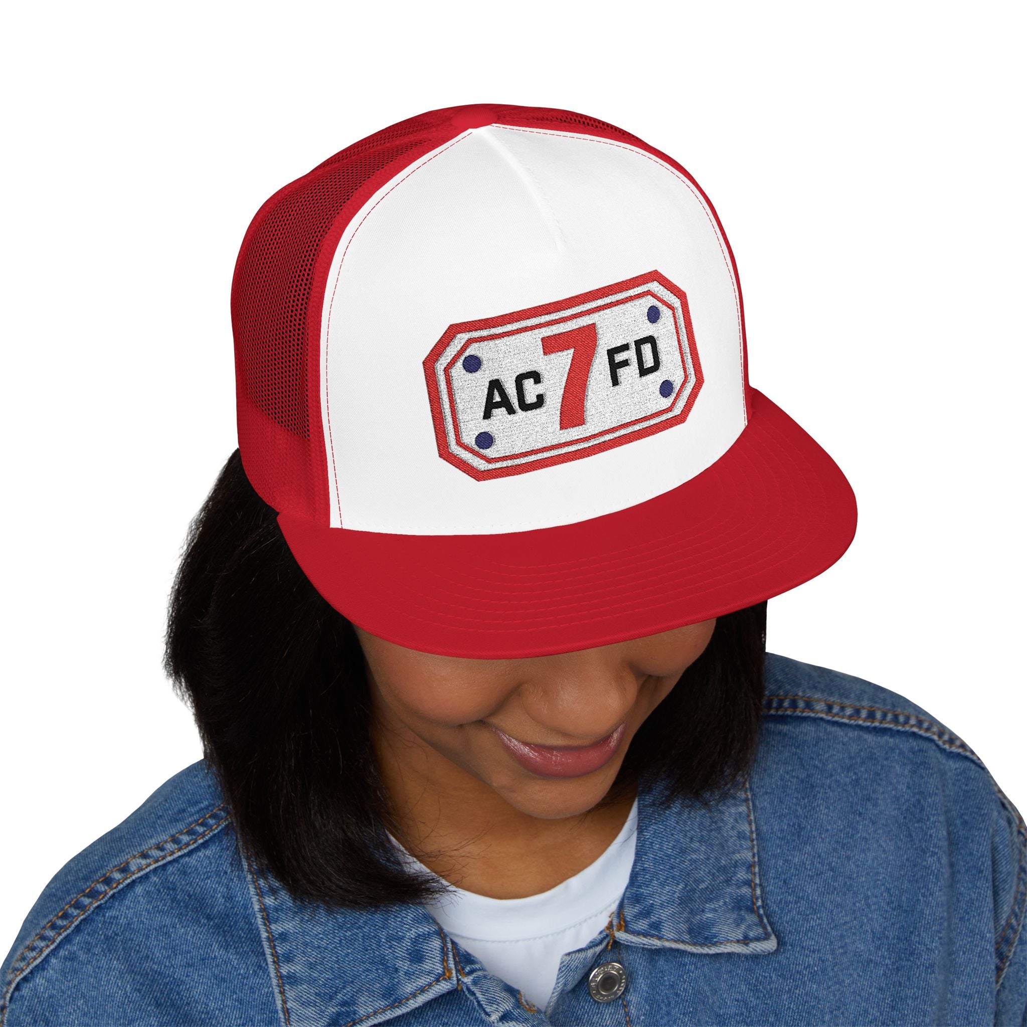 Arlington Engine 7 (requested different style hat) - 5 Panel Trucker Cap (Embroidery)