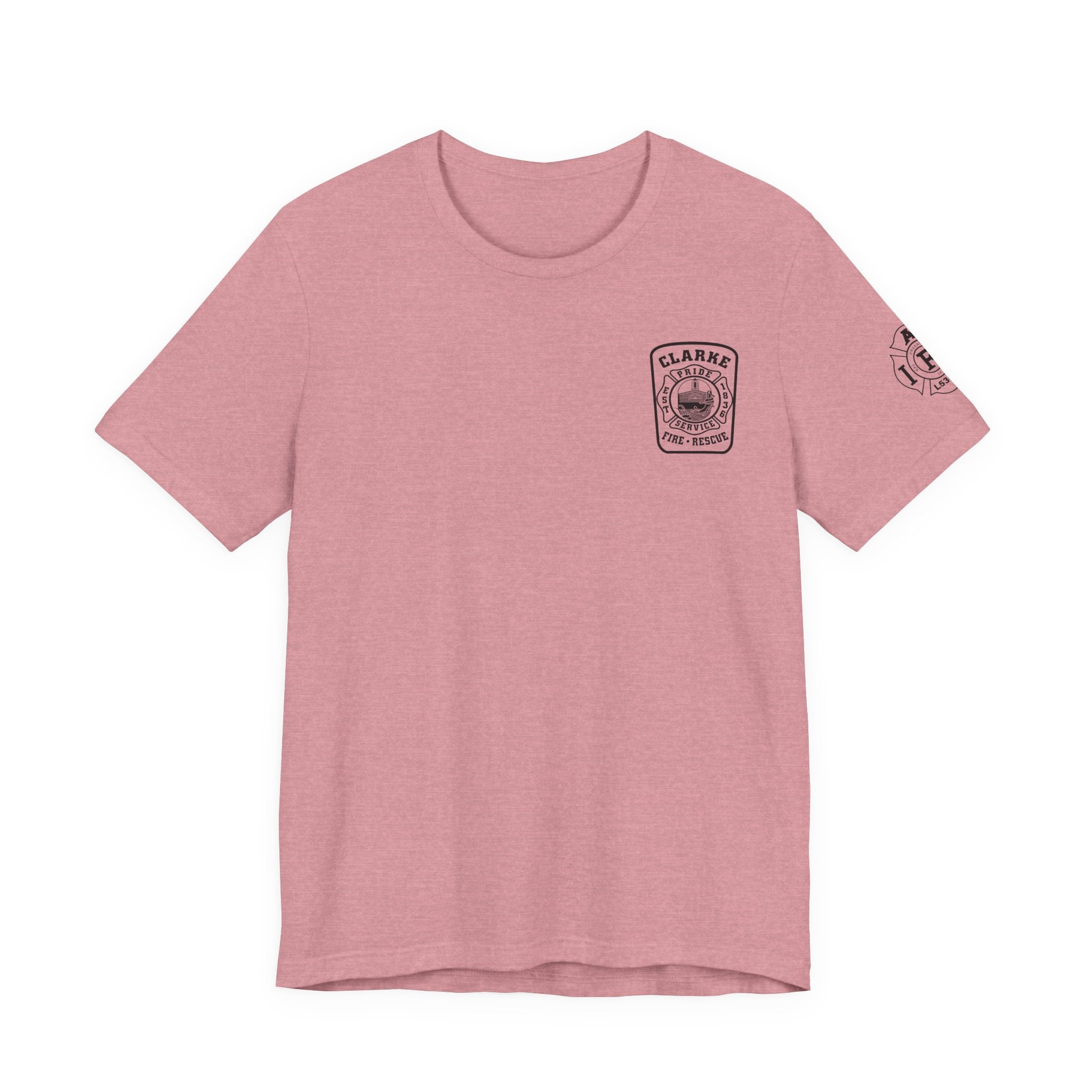 Clarke County Patch Fire Breast Cancer (Portion of Proceeds go to Local 5304) - Bella+Canvas Soft Jersey Cotton Unisex Tee