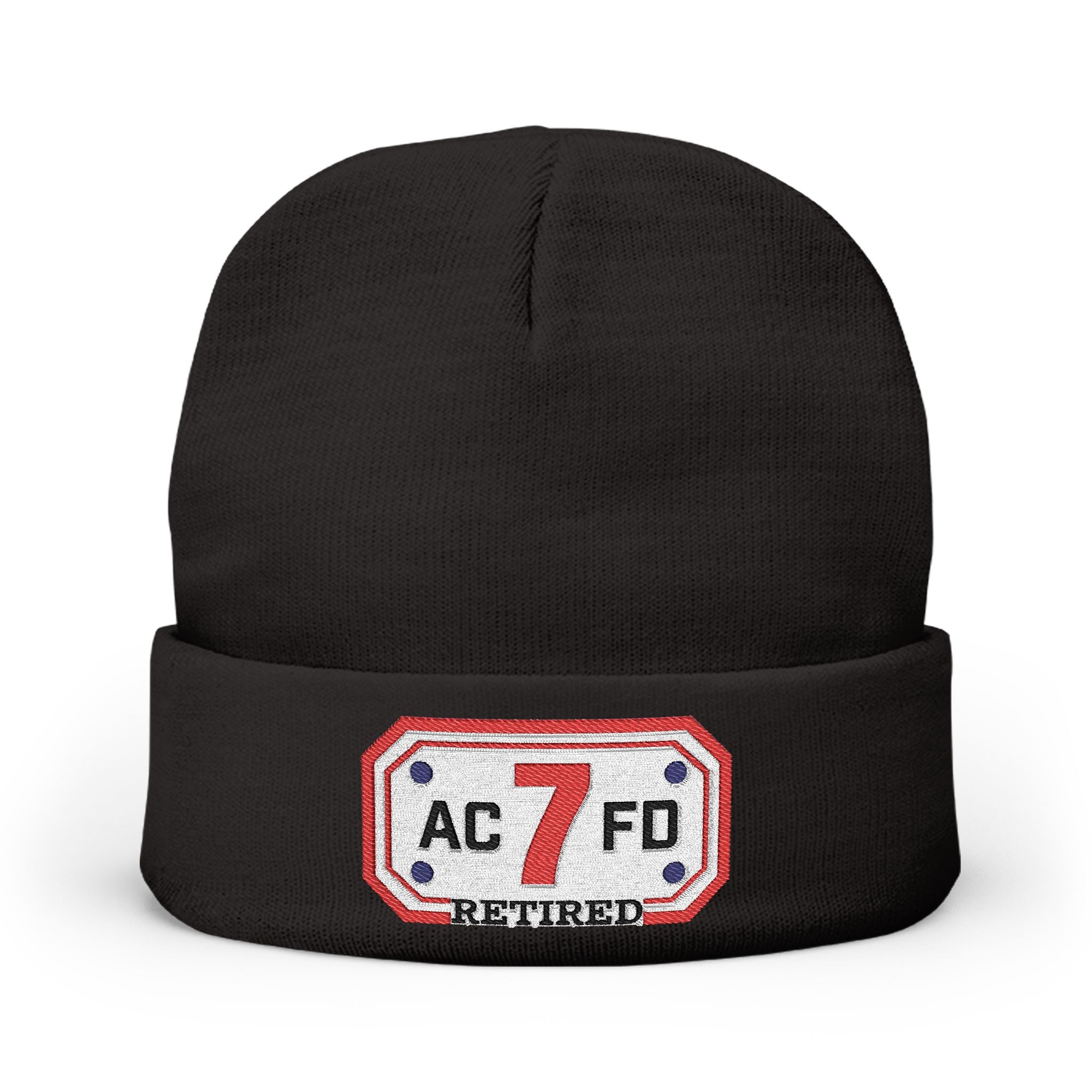 Retired Arlington Engine 7 - Knit Beanie (Embroidery)
