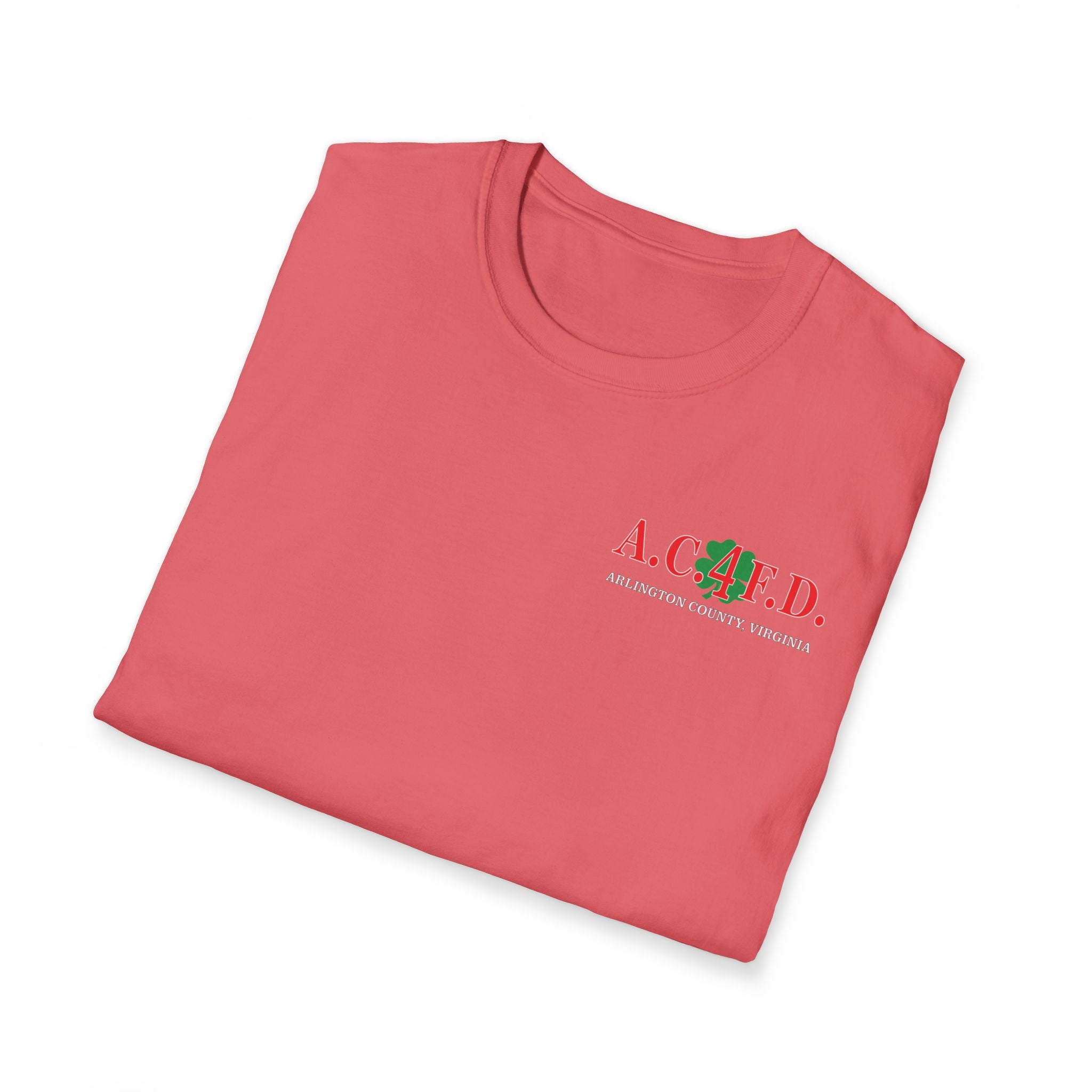 Station 4 acfd clover front/clover back - Gildan Soft Cotton Softstyle T-Shirt