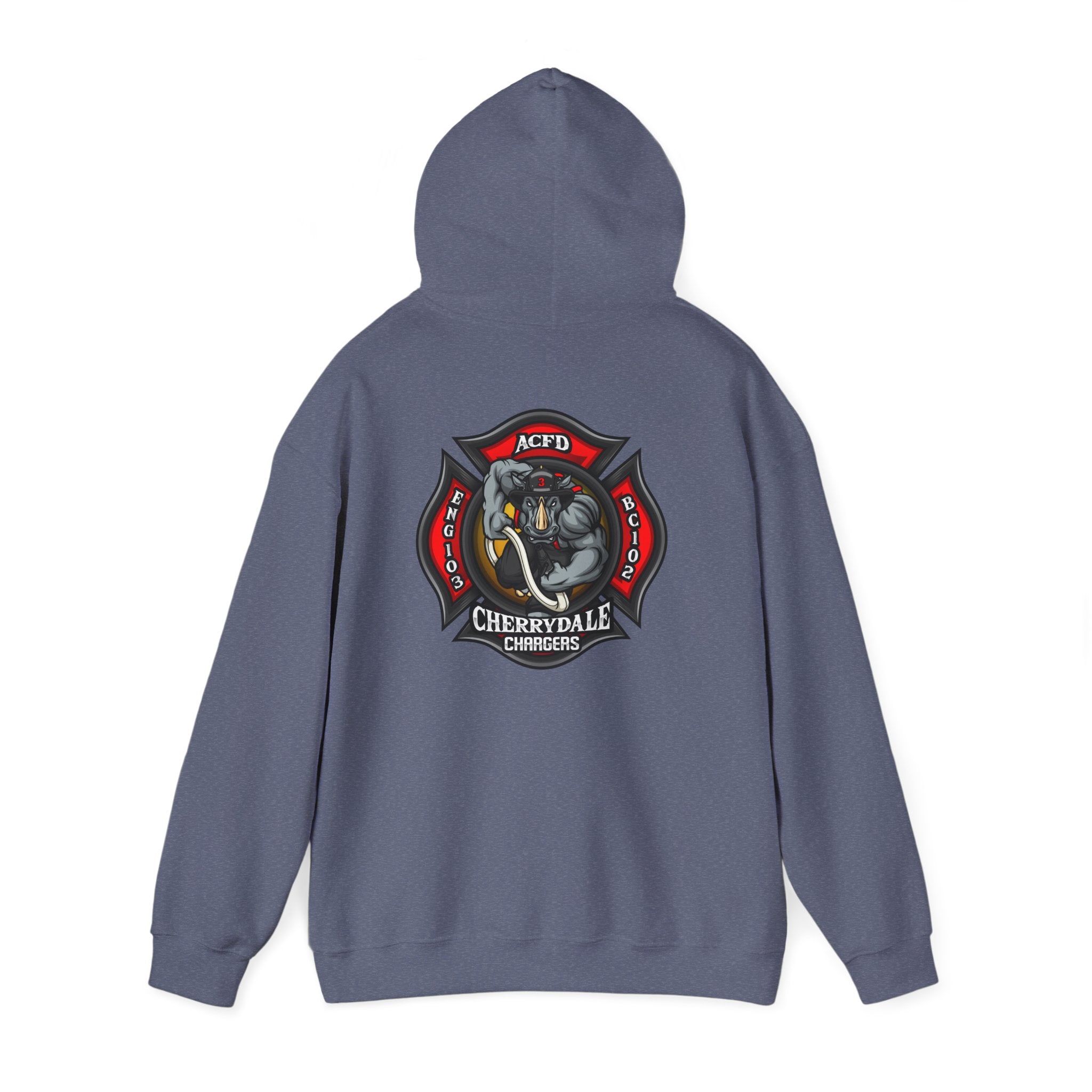 Arlington Station 3 Front/ Rhino Back - Gildan Heavy Blend™ Hooded Sweatshirt