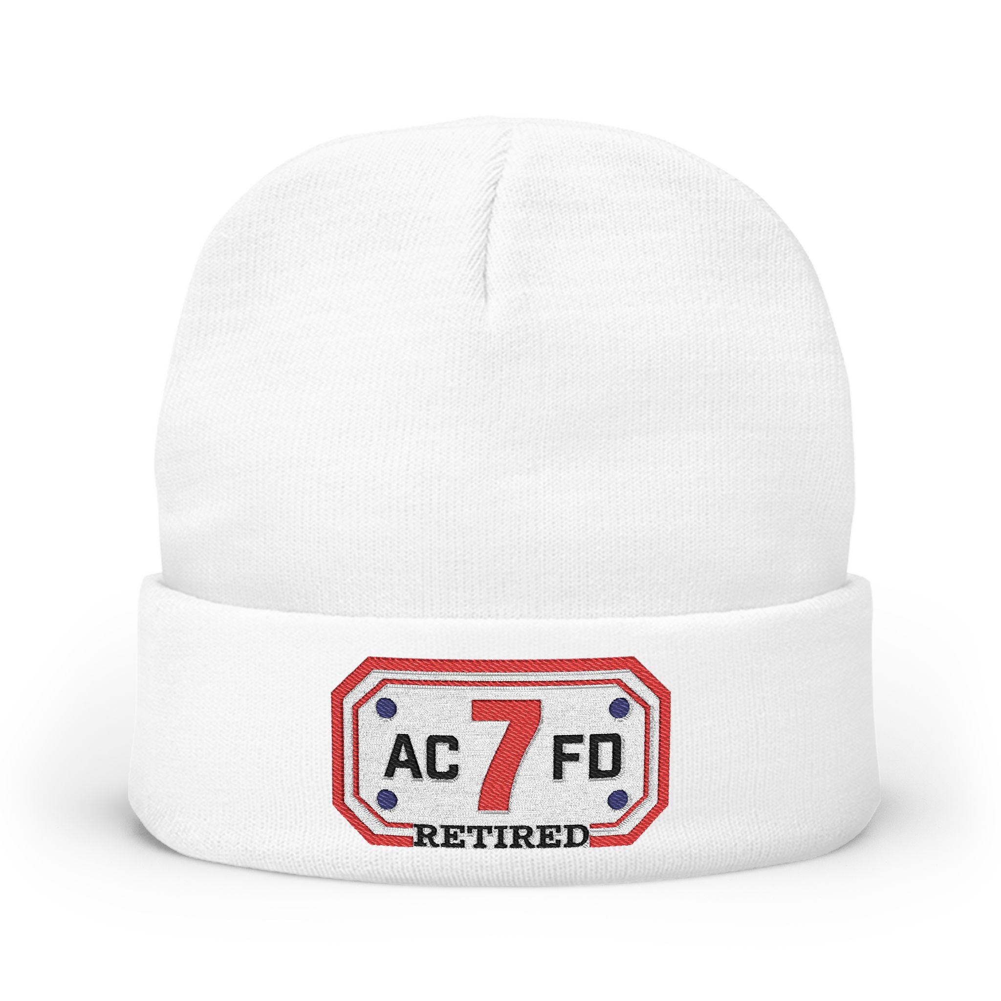 Retired Arlington Engine 7 - Knit Beanie (Embroidery)