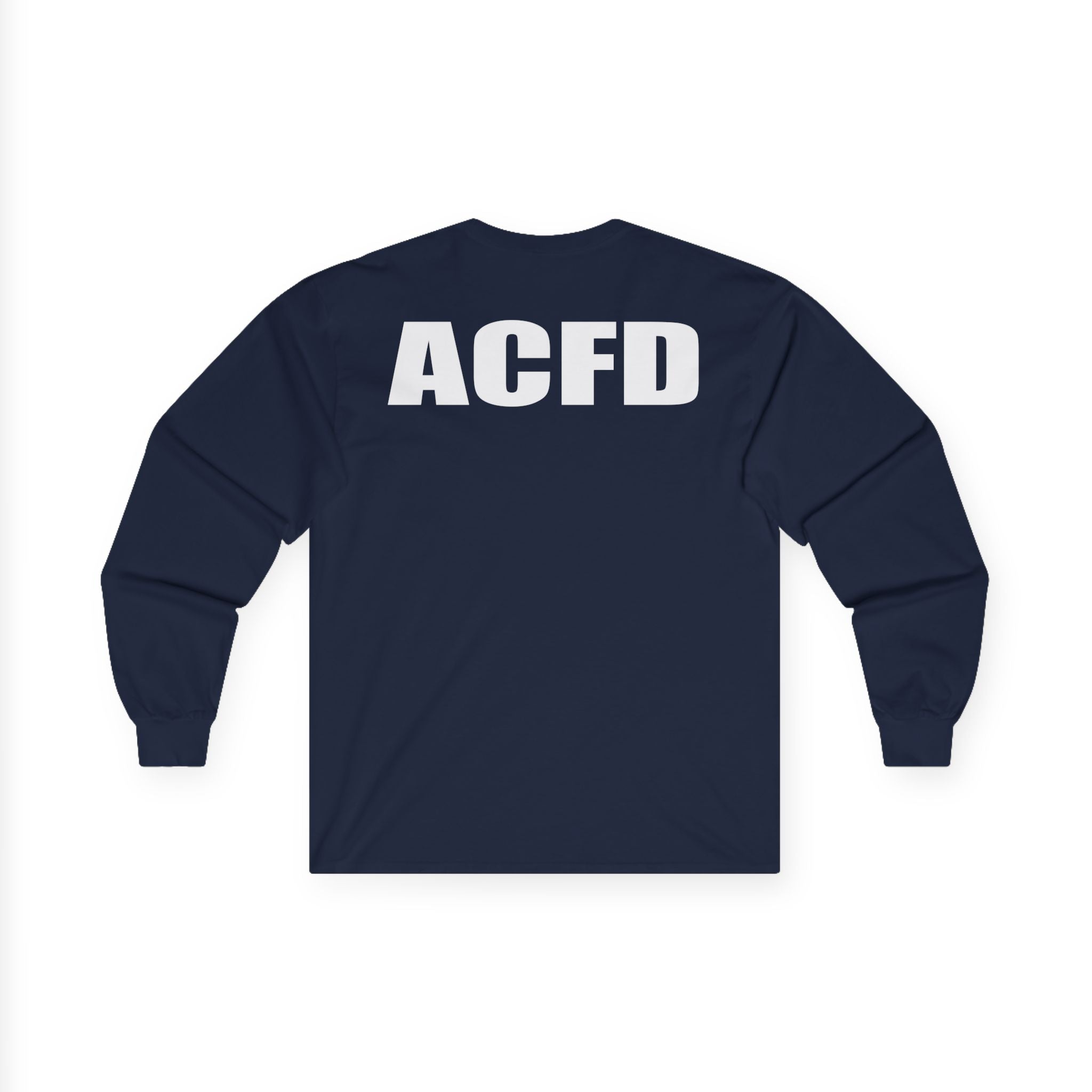 Arlington Station 3 Rhino front/ACFD FF back - Unisex Ultra Cotton Gildan Long Sleeve Tee