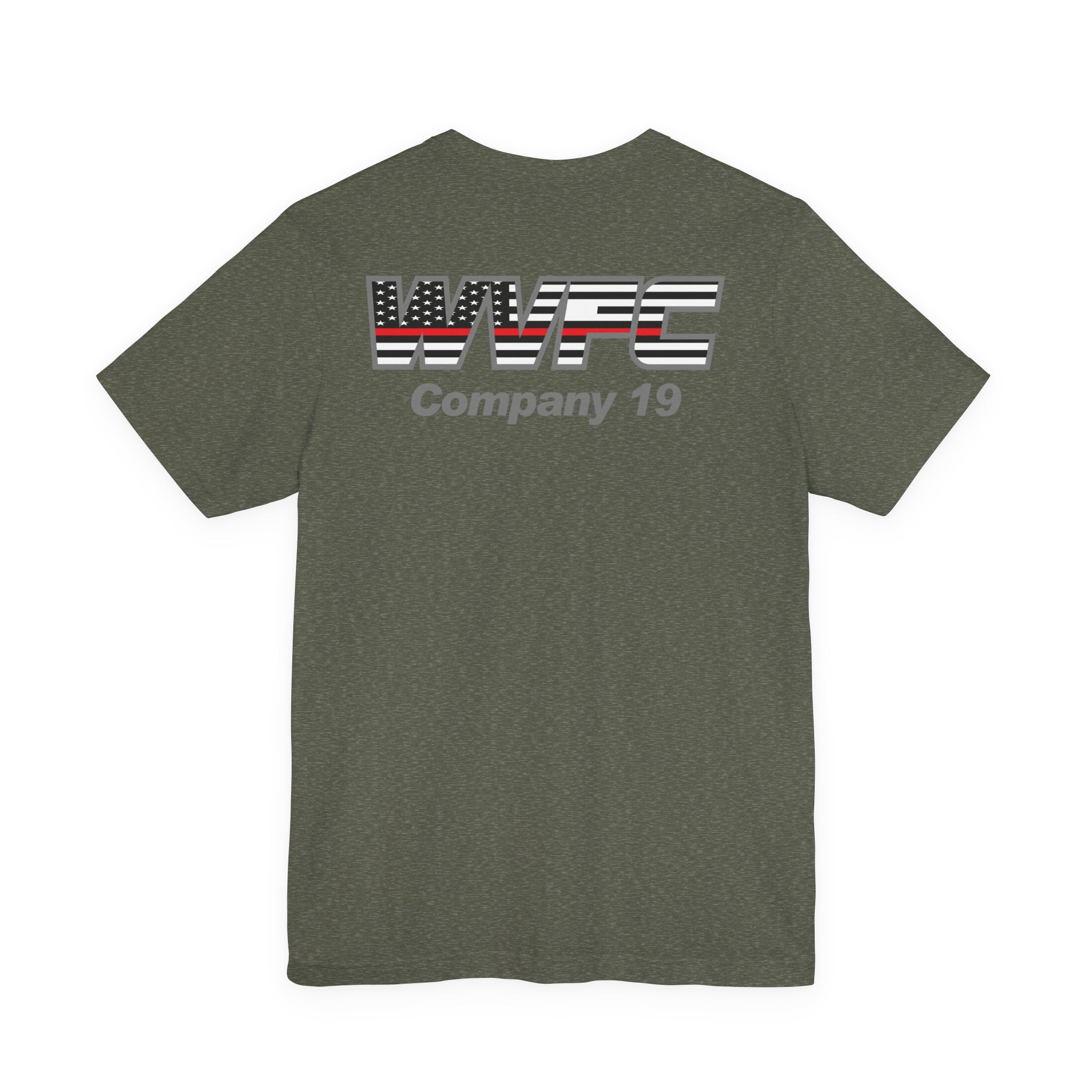 WVFC Goat Version 3 Red Line Flag Gray - Unisex Jersey Short Sleeve Tee