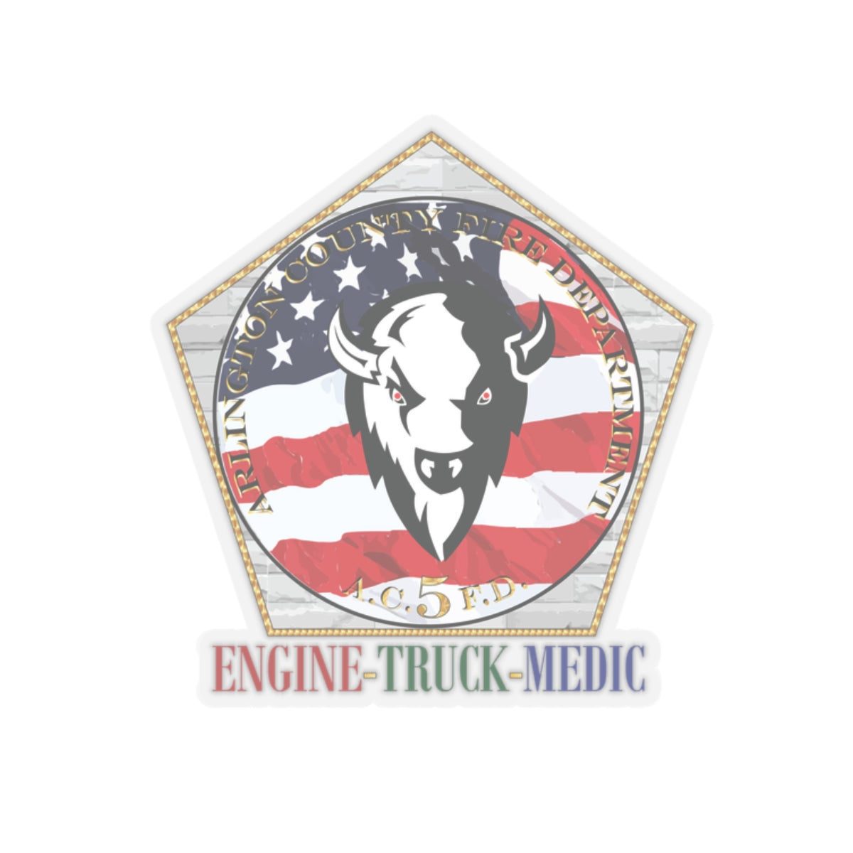 Station 5 Arlington Kiss-Cut Stickers