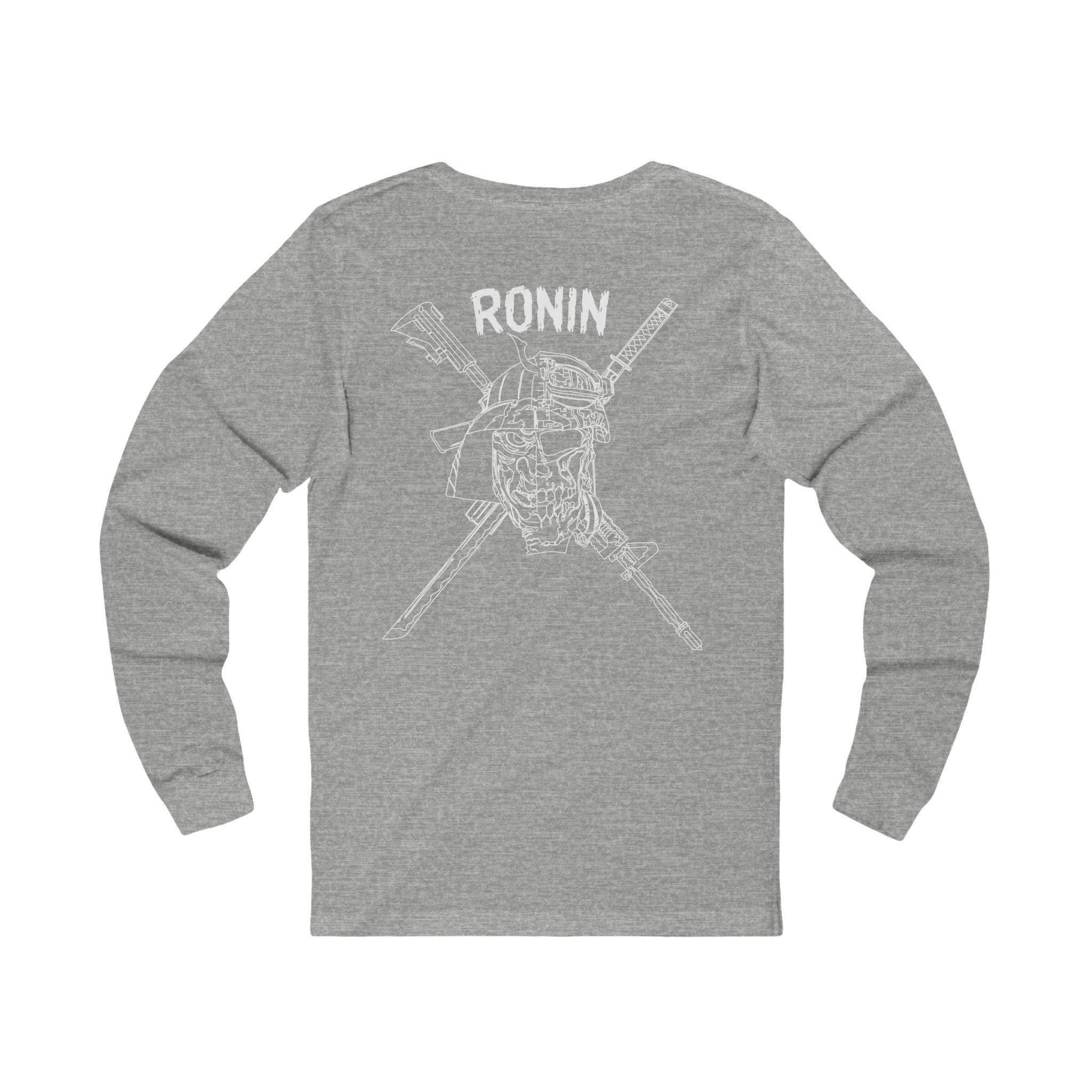 Charlie 2 Ronin (white Logo) - Bella-Canvas Soft Jersey Cotton Long Sleeve Tee