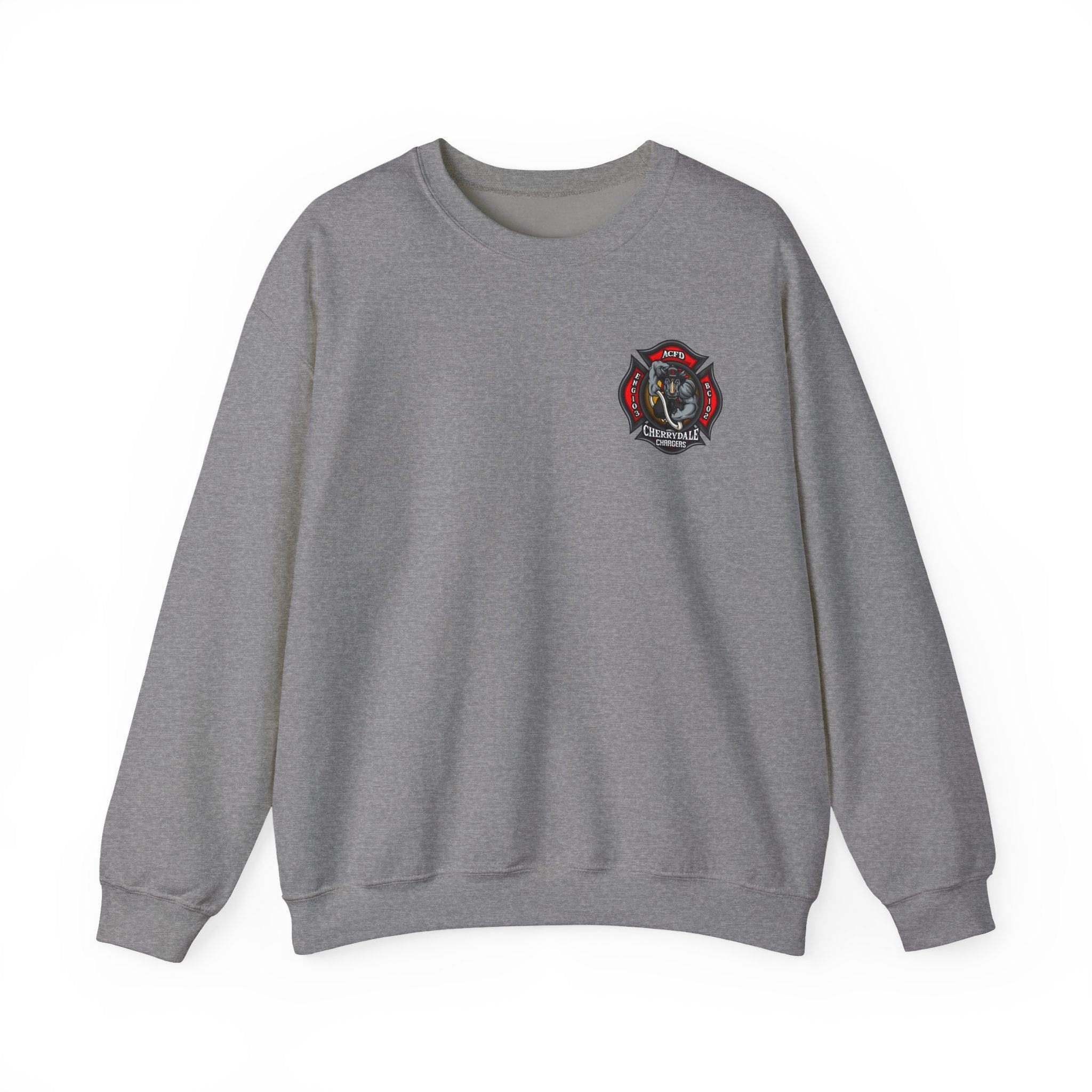 Arlington Station 3 Rhino Front/ACFD FF Back - Gildan Sweatshirt Unisex Heavy Blend™