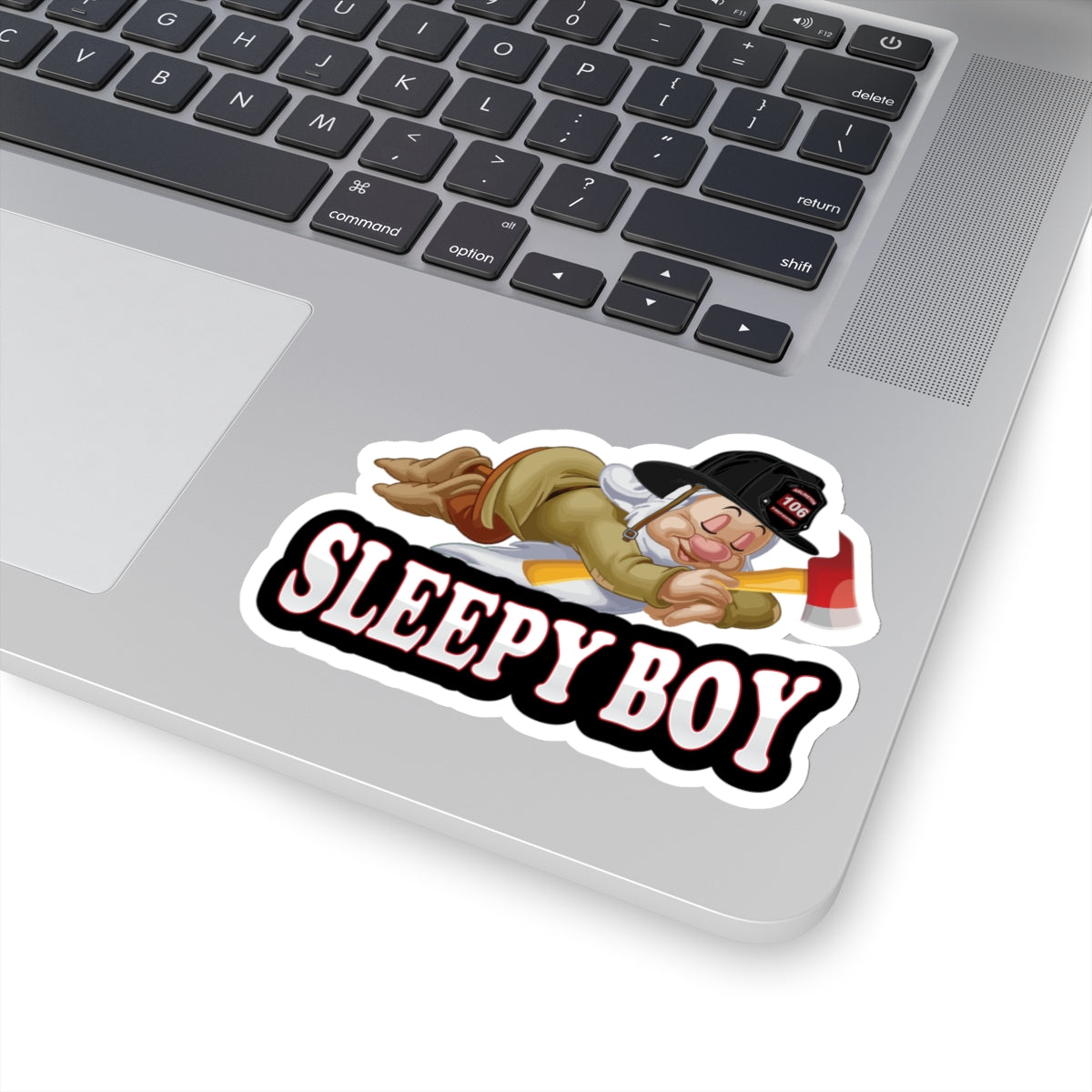 Sleepy Boy Firefighter Kiss-Cut Stickers