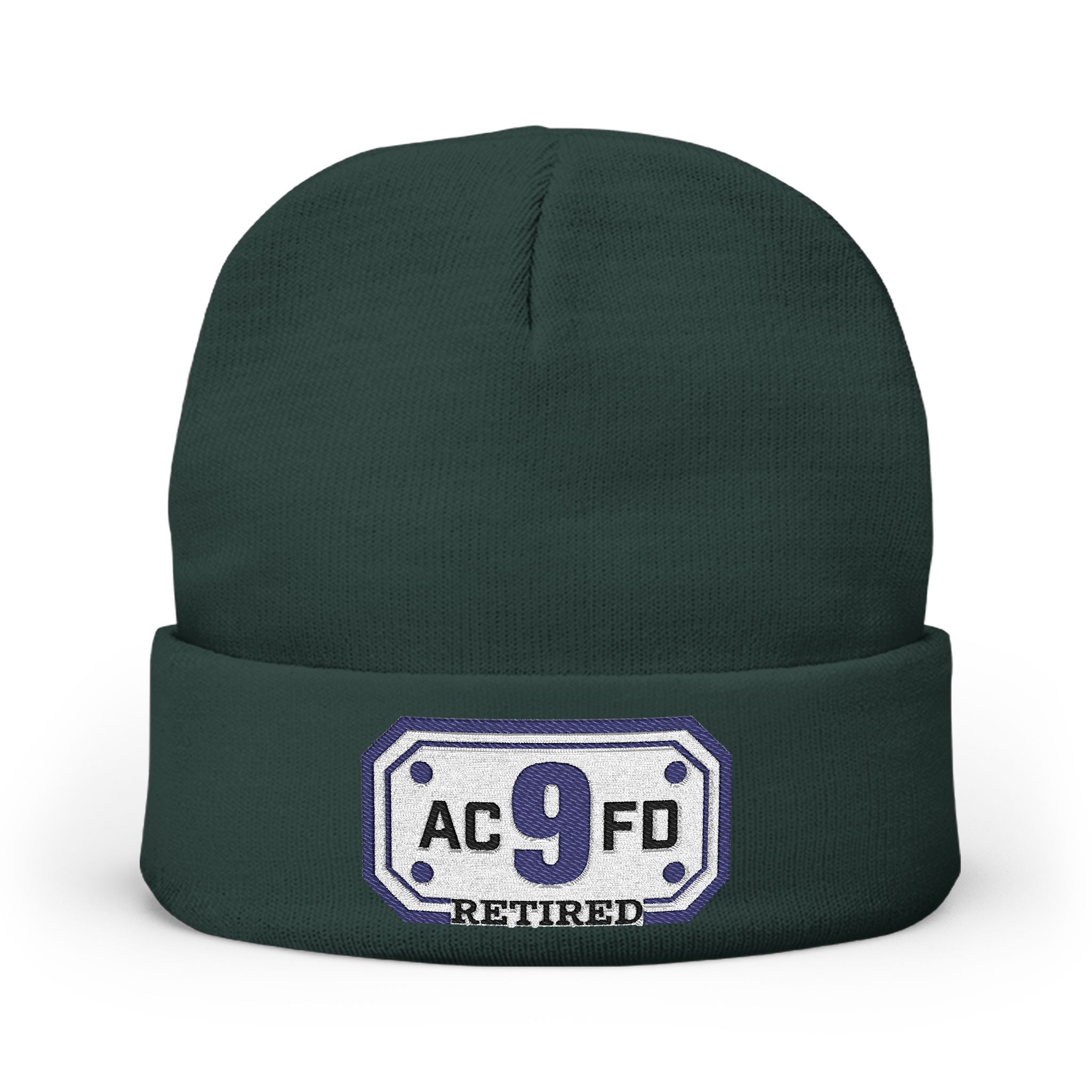Retired Arlington Rescue 9 - Knit Beanie (Embroidery)