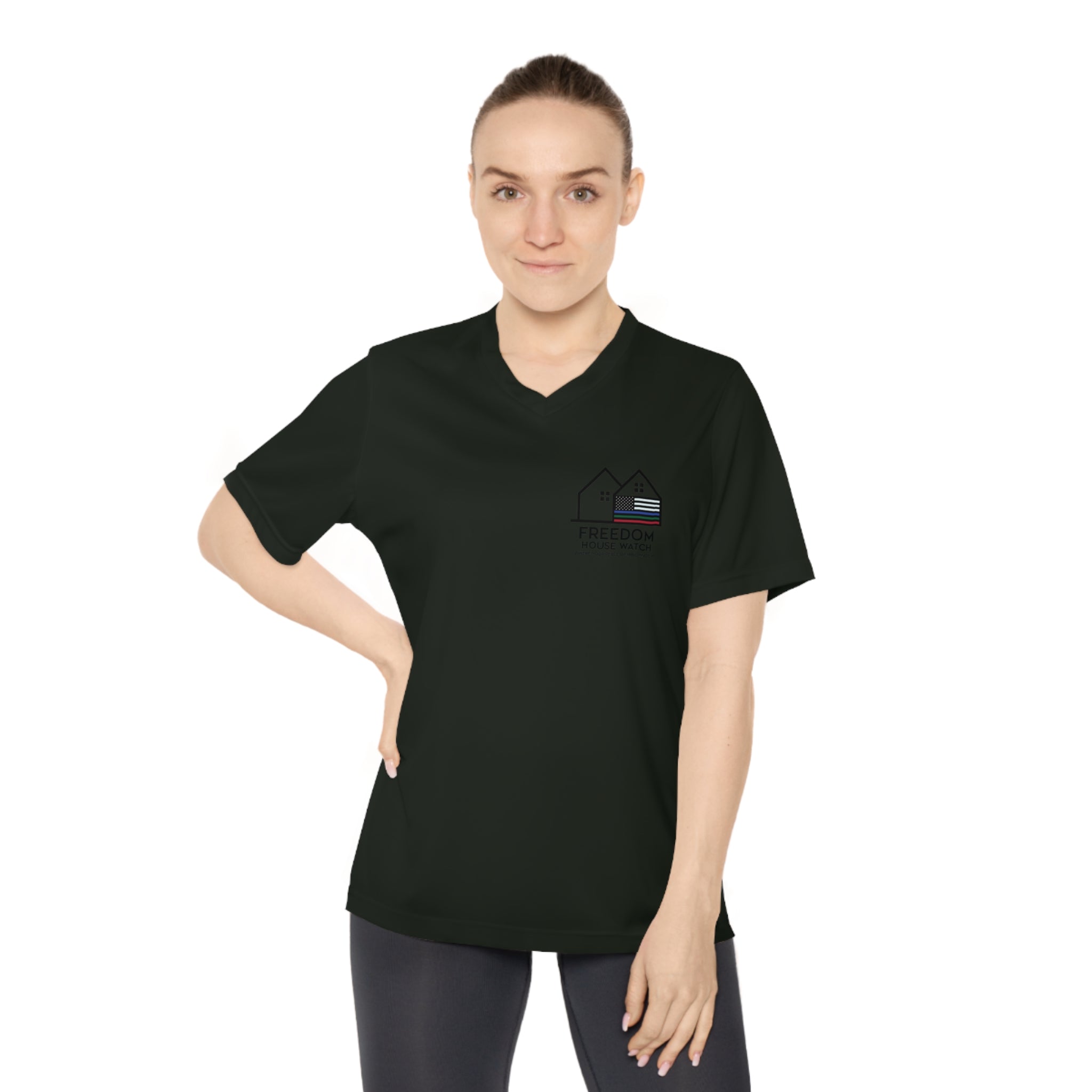 Freedom House Watch - Women's Performance V-Neck T-Shirt
