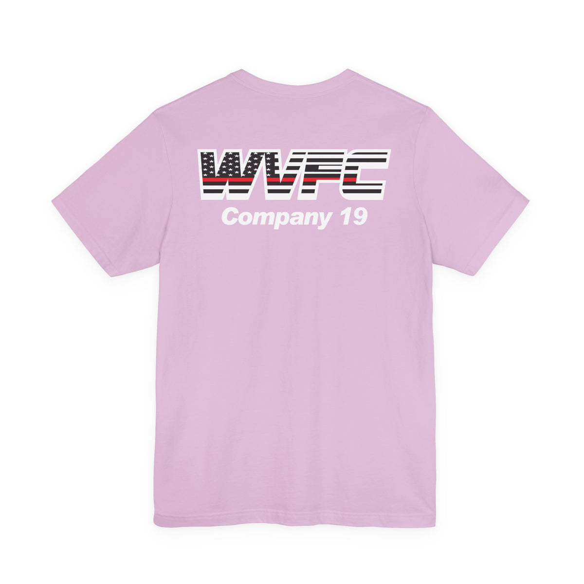 WVFC FD Logo wht Redline Flag wht- Unisex Jersey Short Sleeve Tee