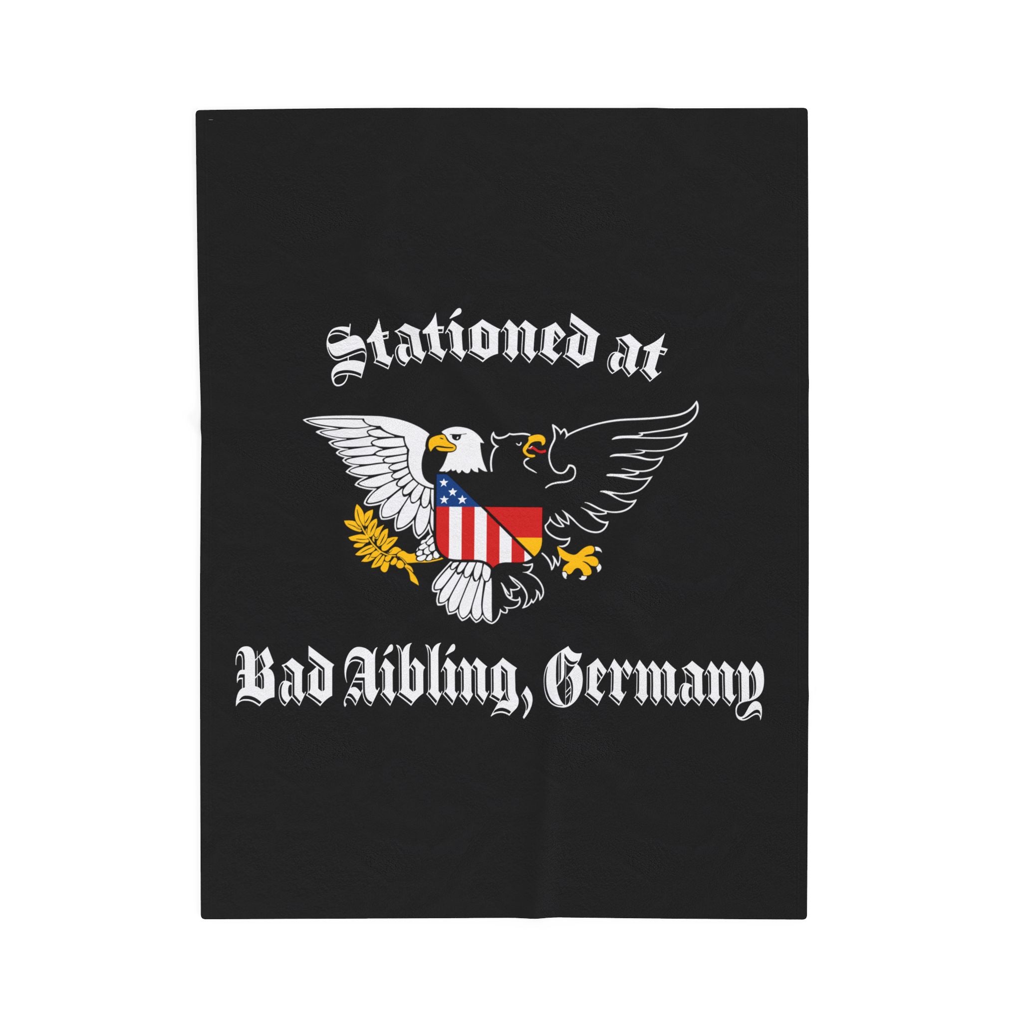 Stationed at Bad Aibling - Velveteen Plush Blanket