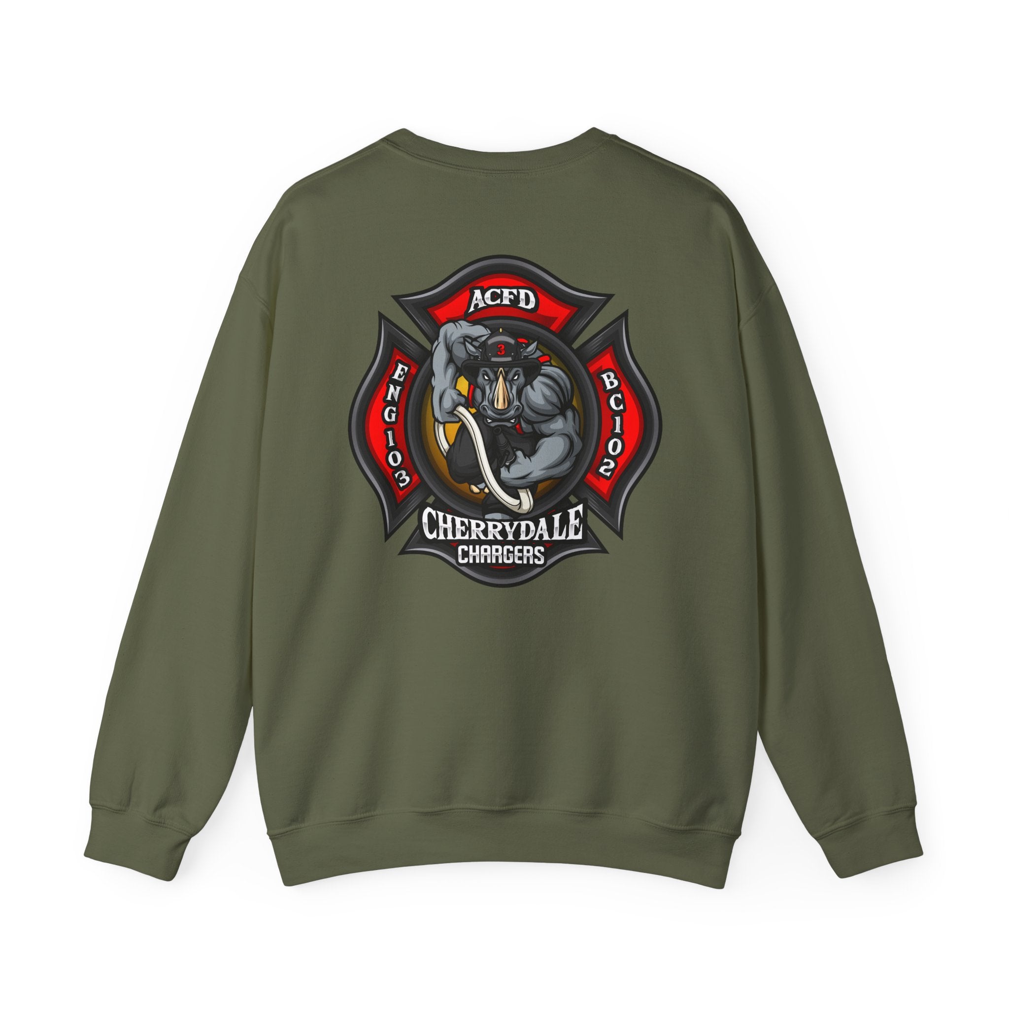 Arlington Station 3 Front/ Rhino Back - Gildan Sweatshirt Unisex Heavy Blend™